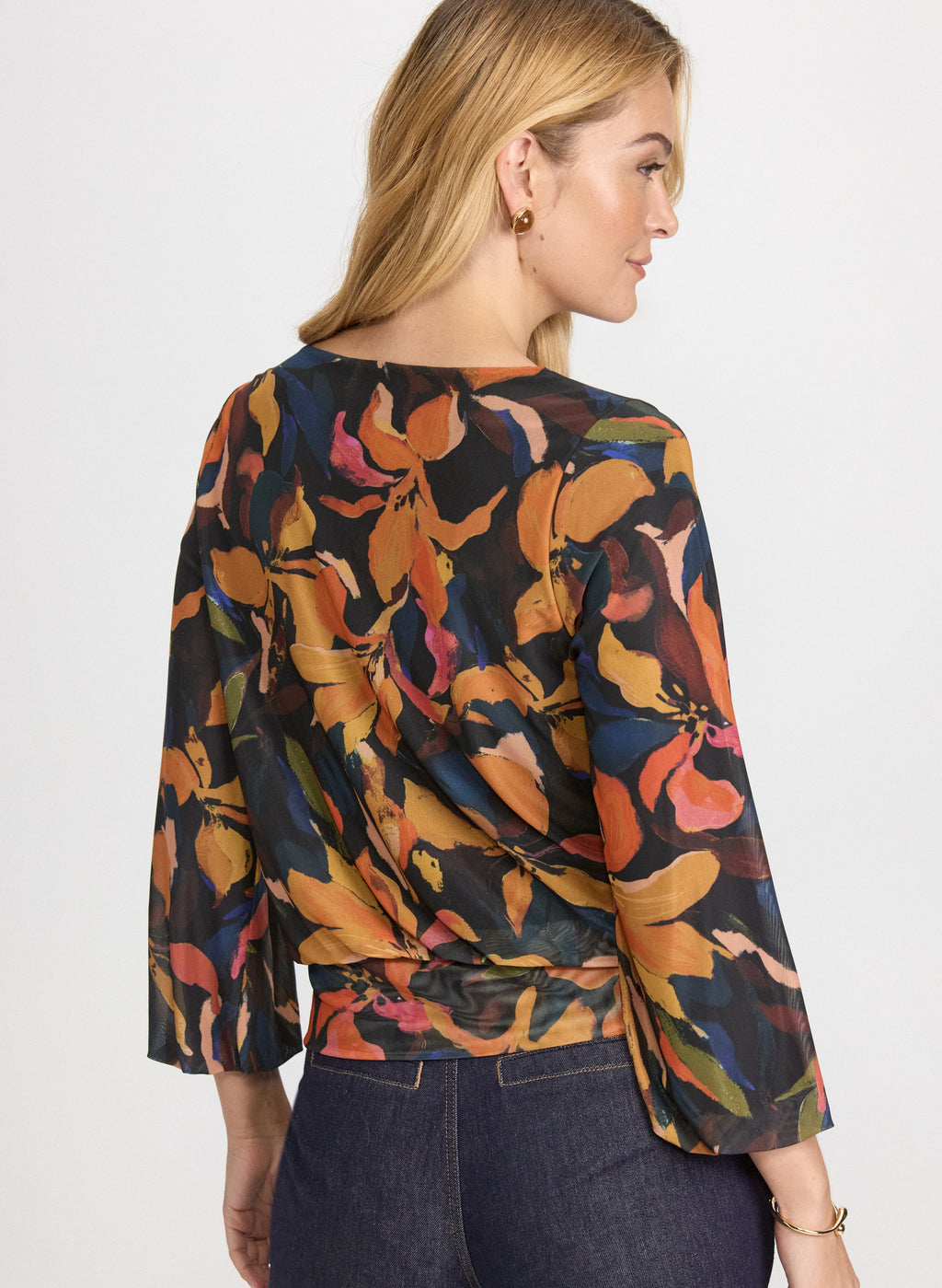 Abstract Floral Blouse
