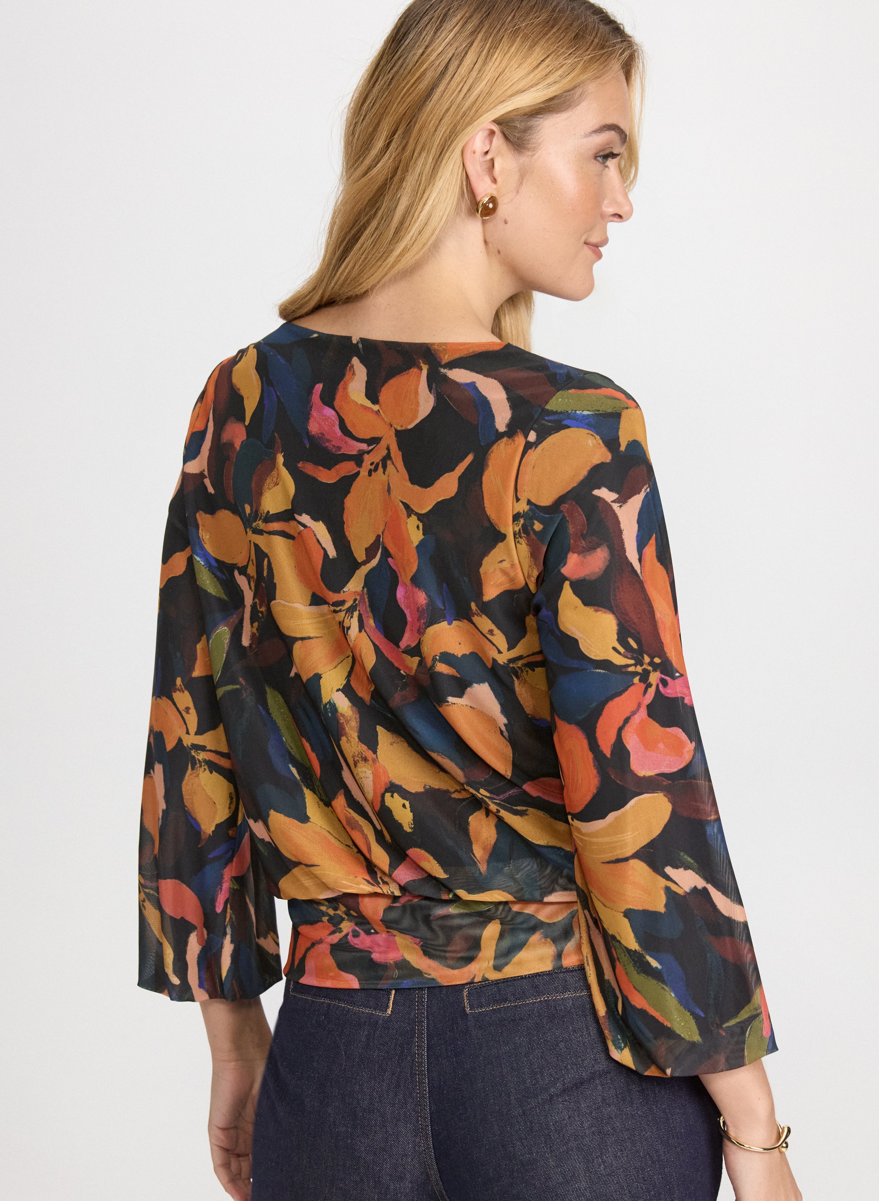 Abstract Floral Blouse