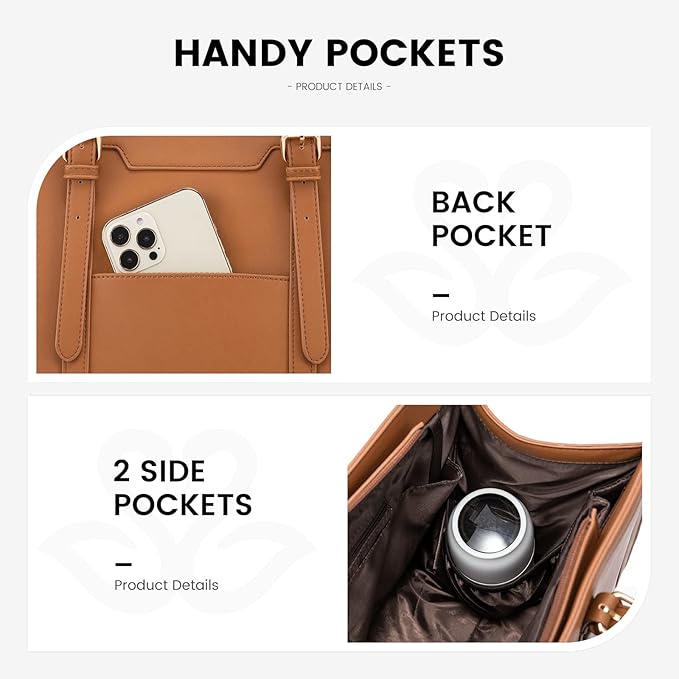 2Pcs Enamored Laptop Bag, 15.6 17.3