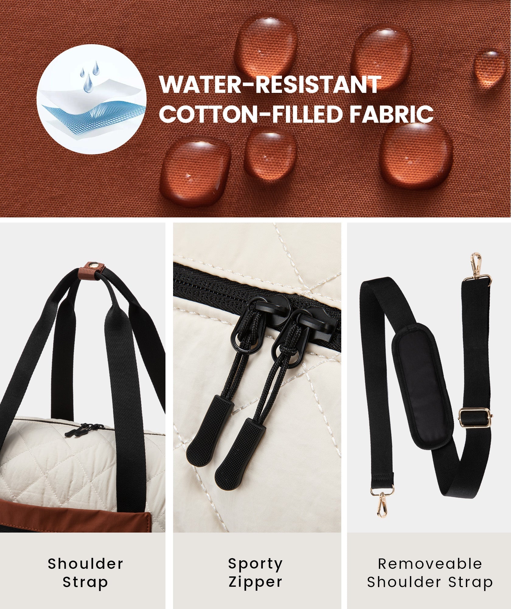 2Pcs Puffer Travel Duffel Bag