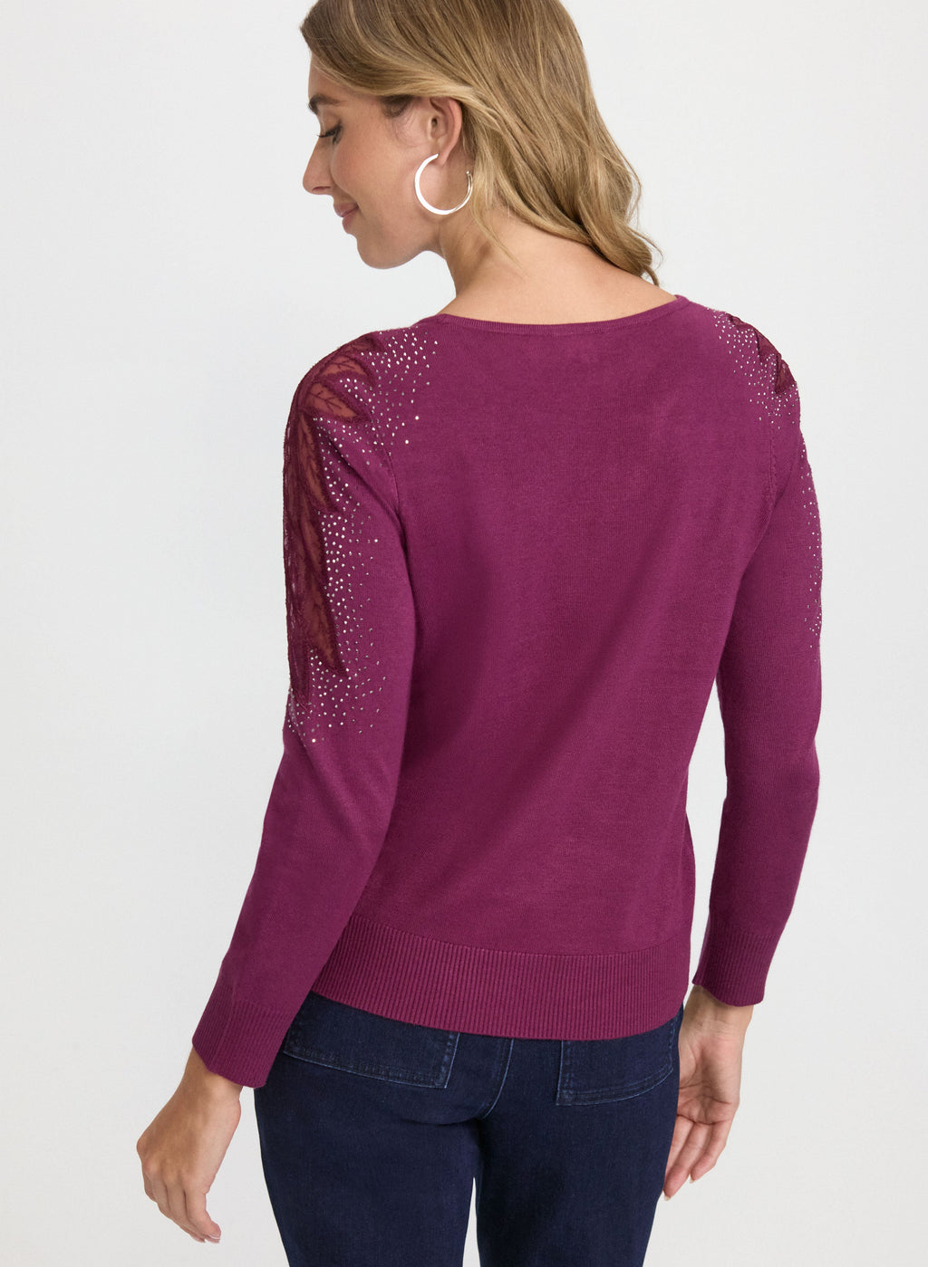 Cut-Out Foliage Sweater