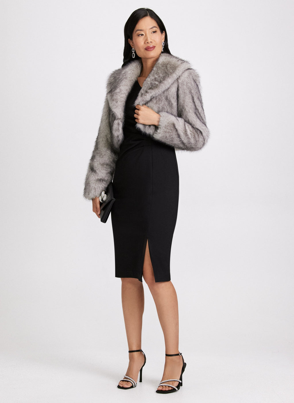 Cropped Faux Fur Jacket