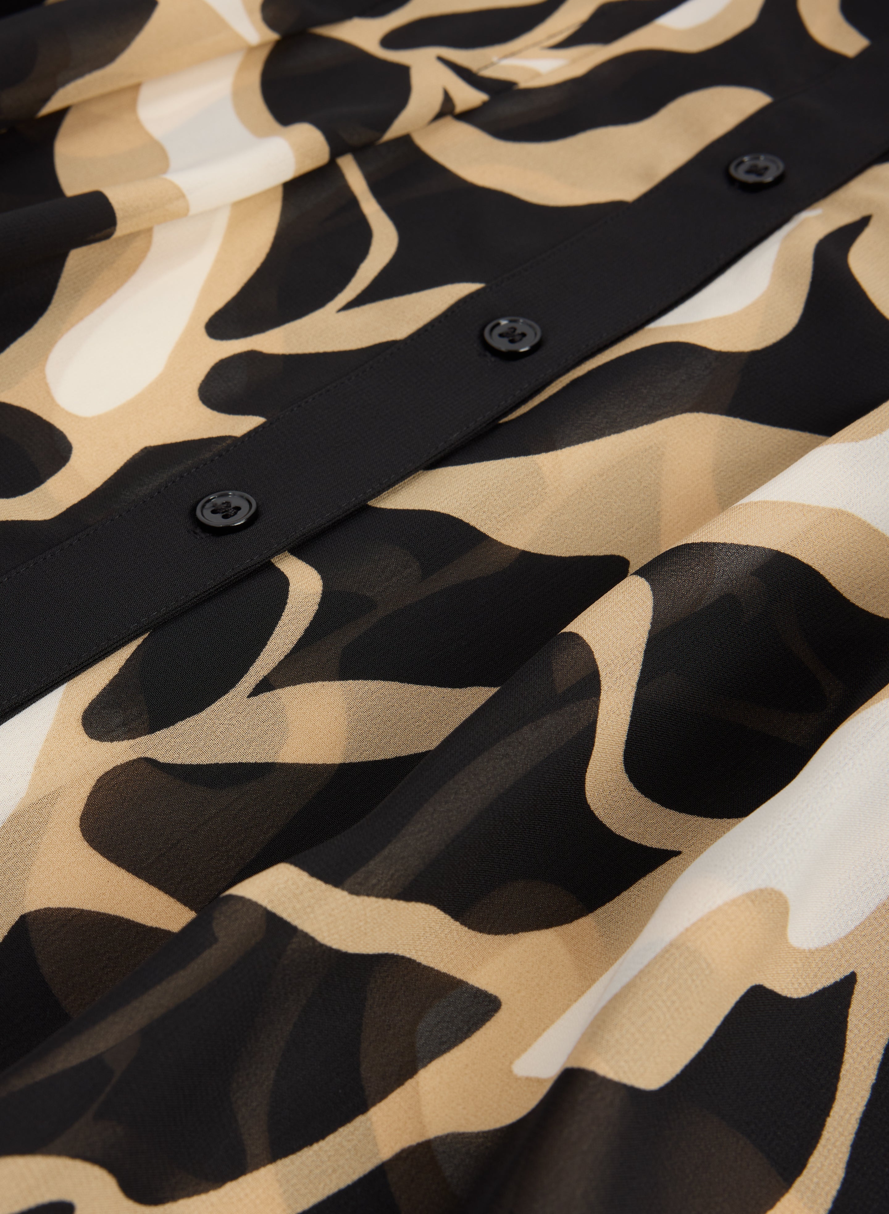 Abstract Chiffon Blouse