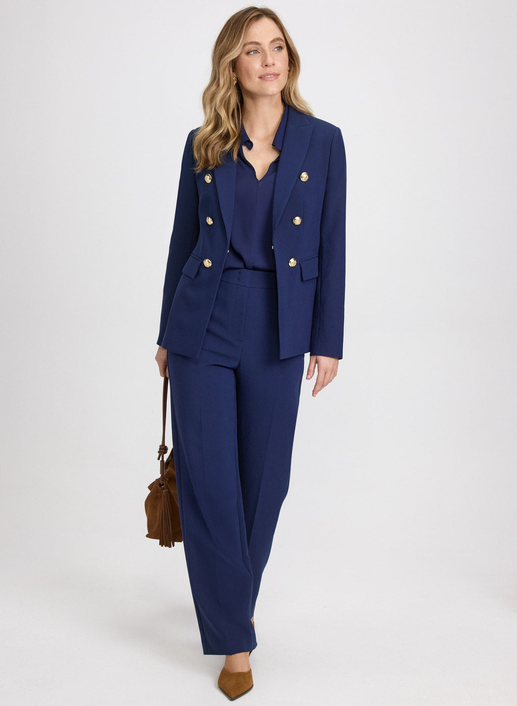 Crepe Keyhole Blouse