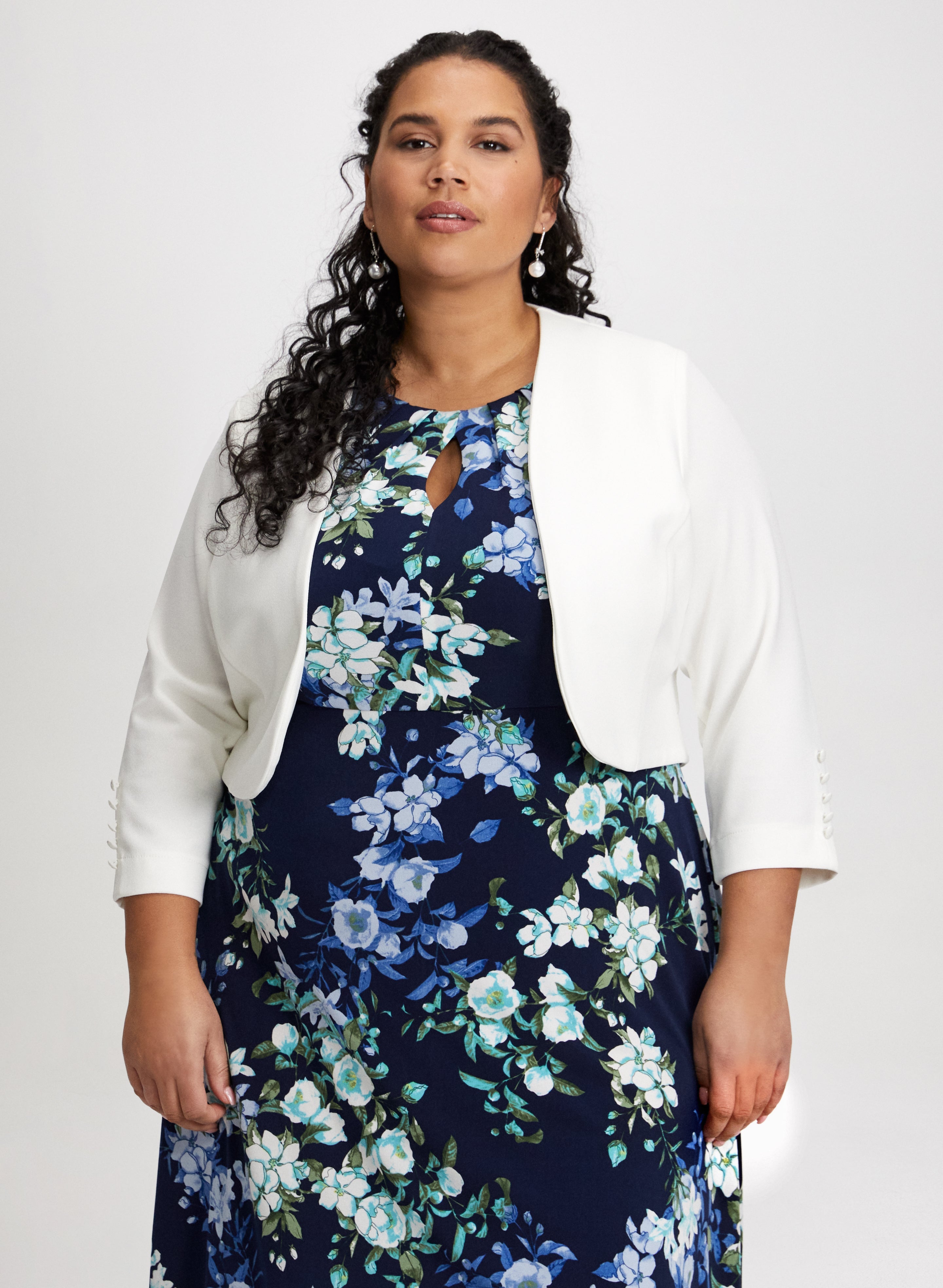 3/4 Button Sleeve Bolero