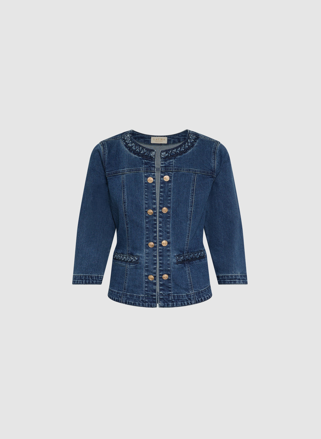 Braided Trim Denim Jacket