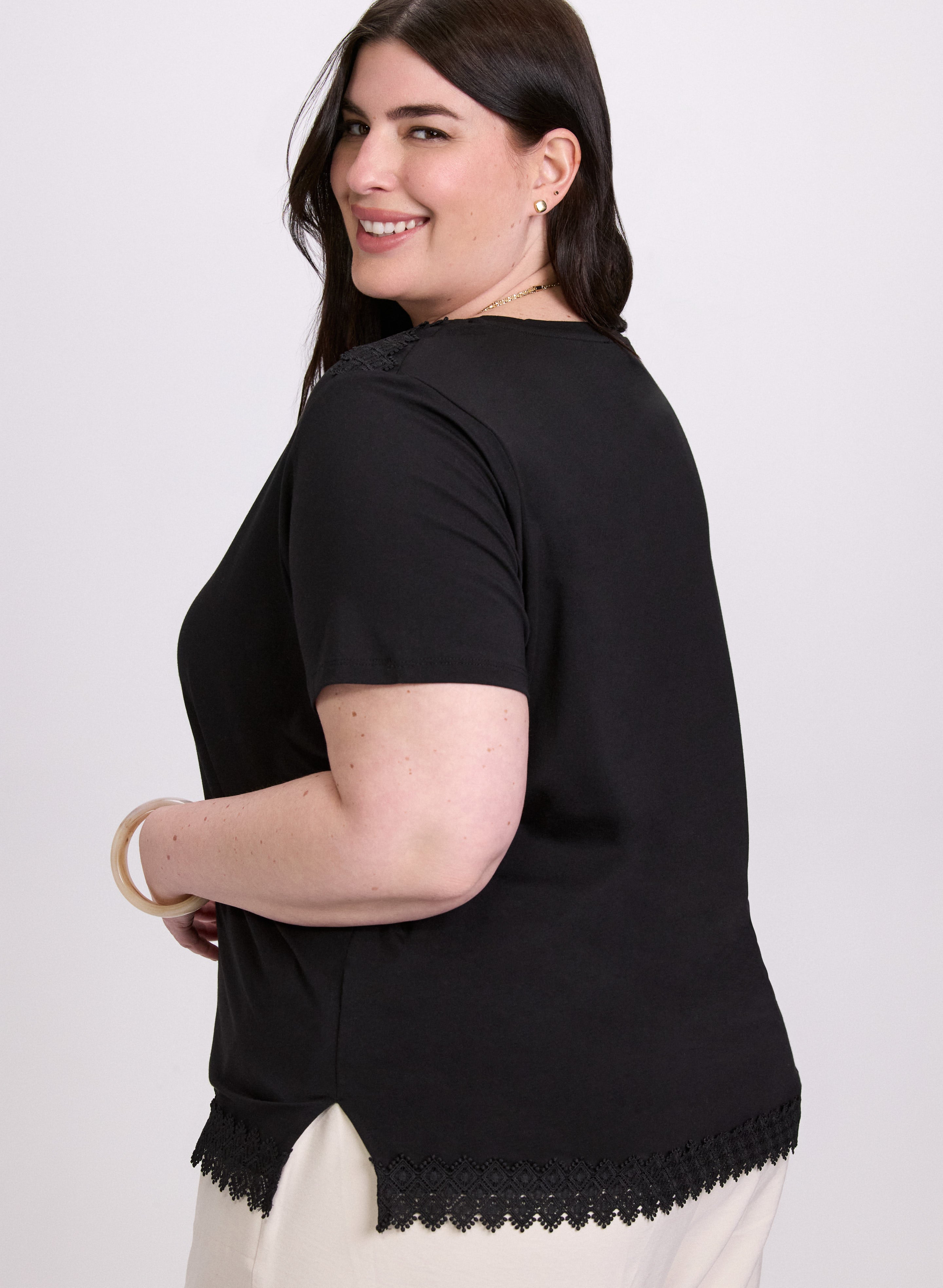 Crochet Trim T-Shirt