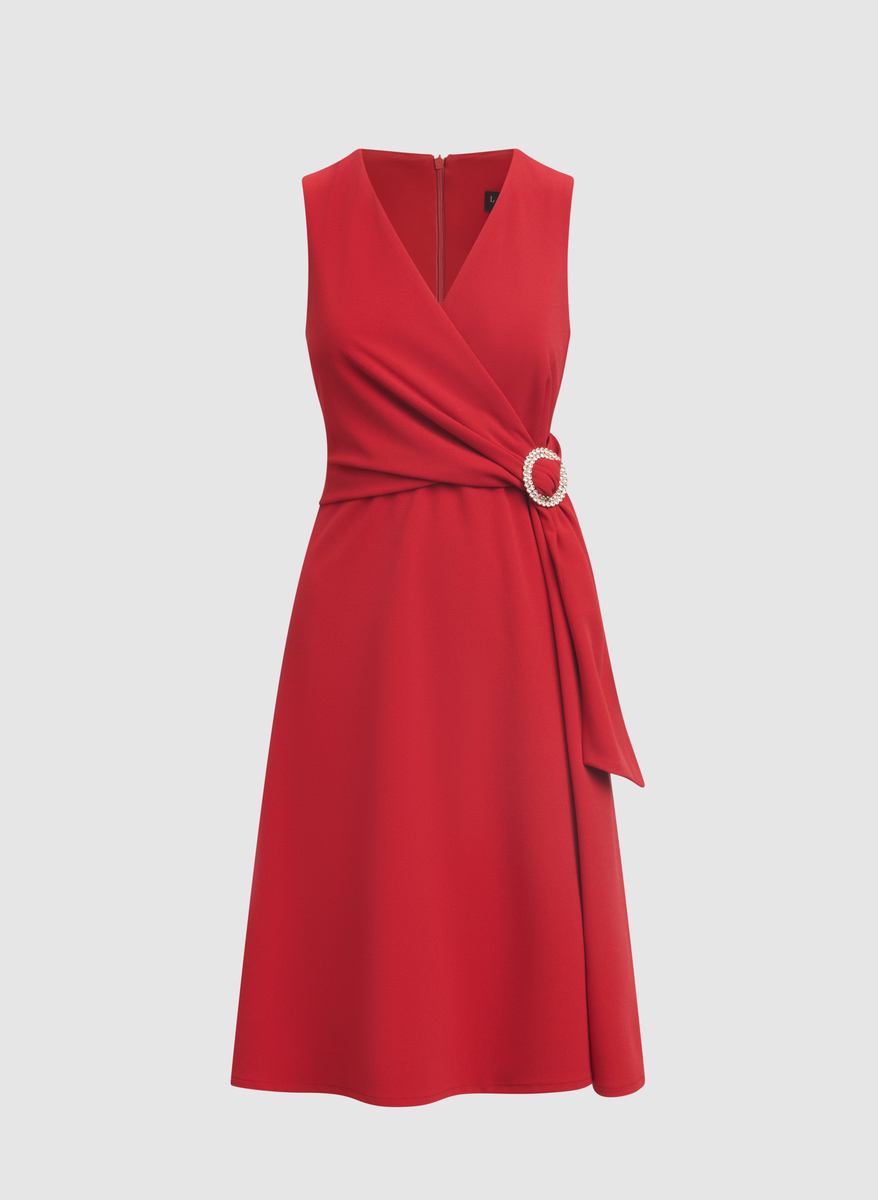 Crystal Buckle Embellished Dress