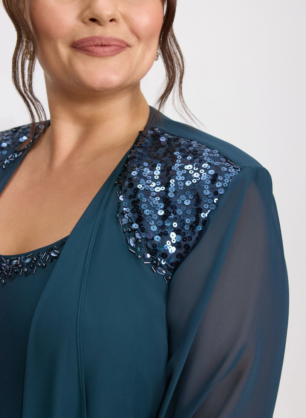 Beaded Dress & Jacket Set