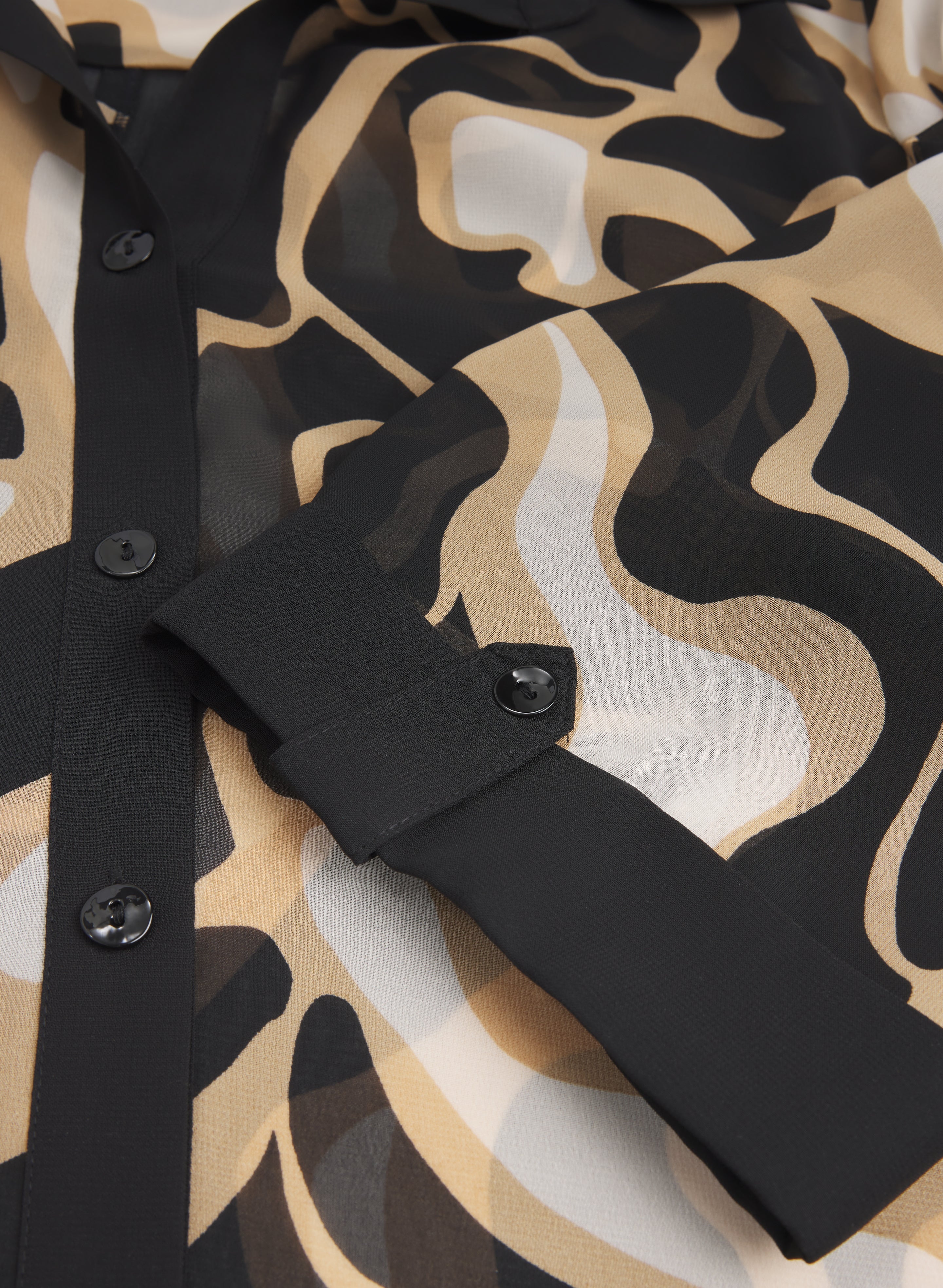 Abstract Chiffon Blouse