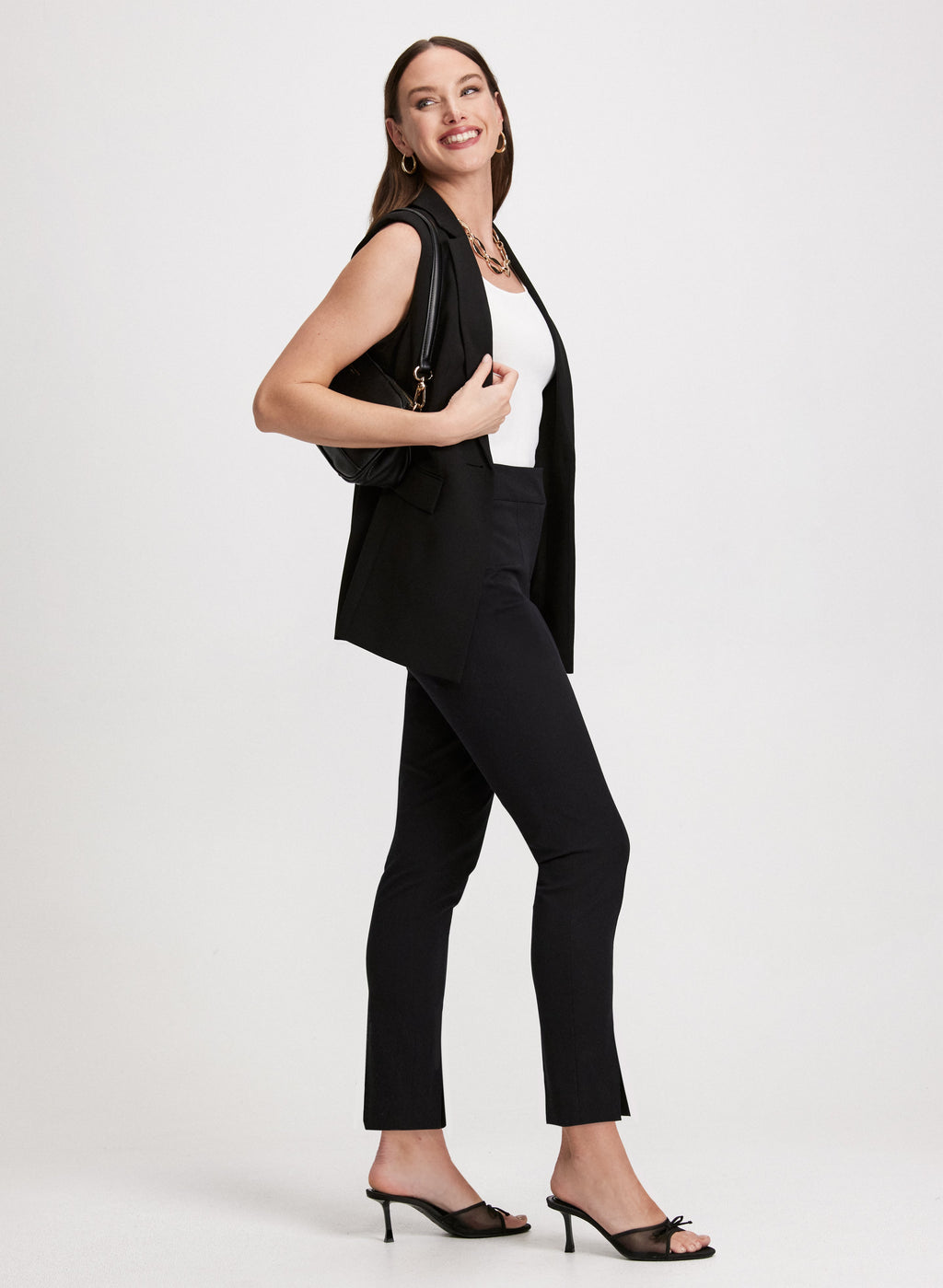 City Fit Front Slit Pants