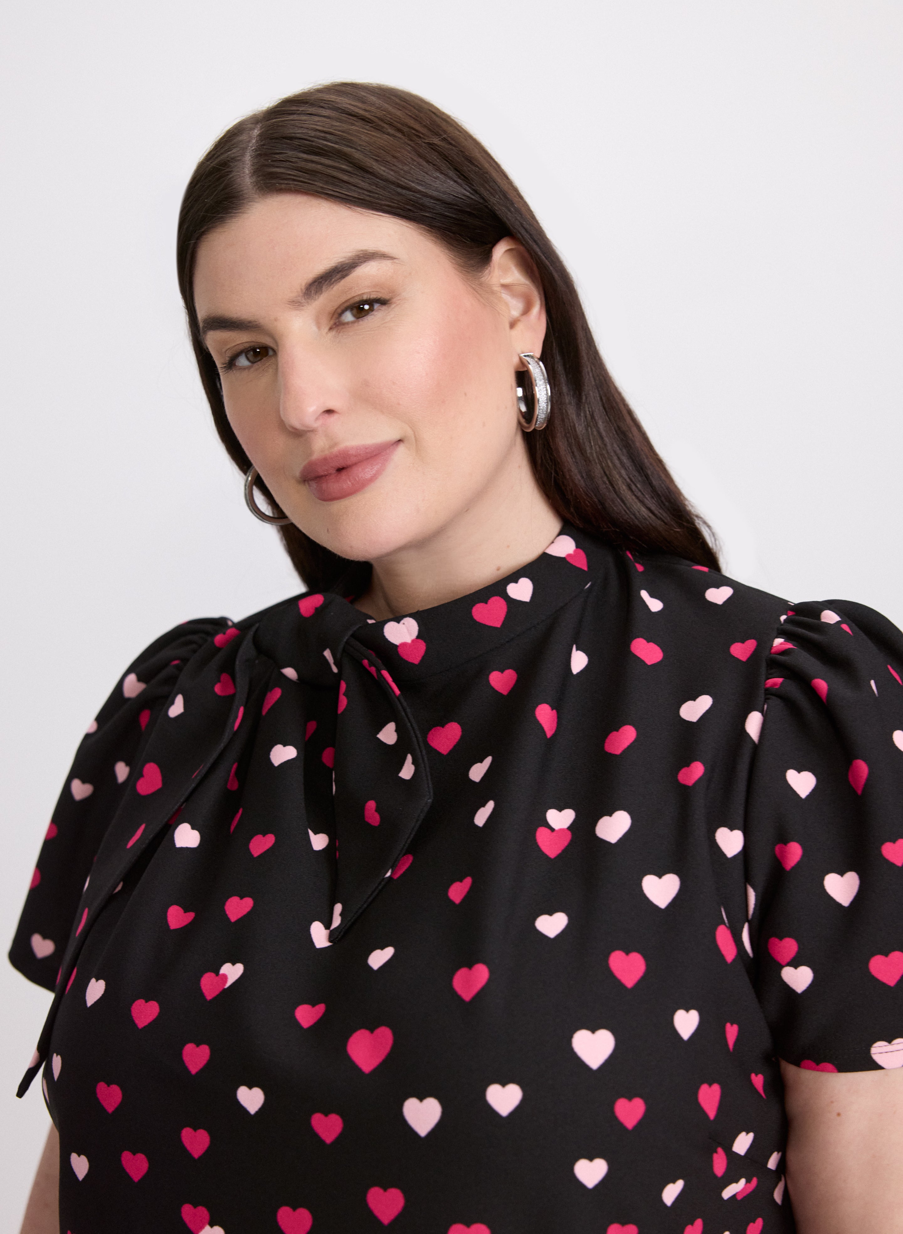 Cascade Heart Print Dress