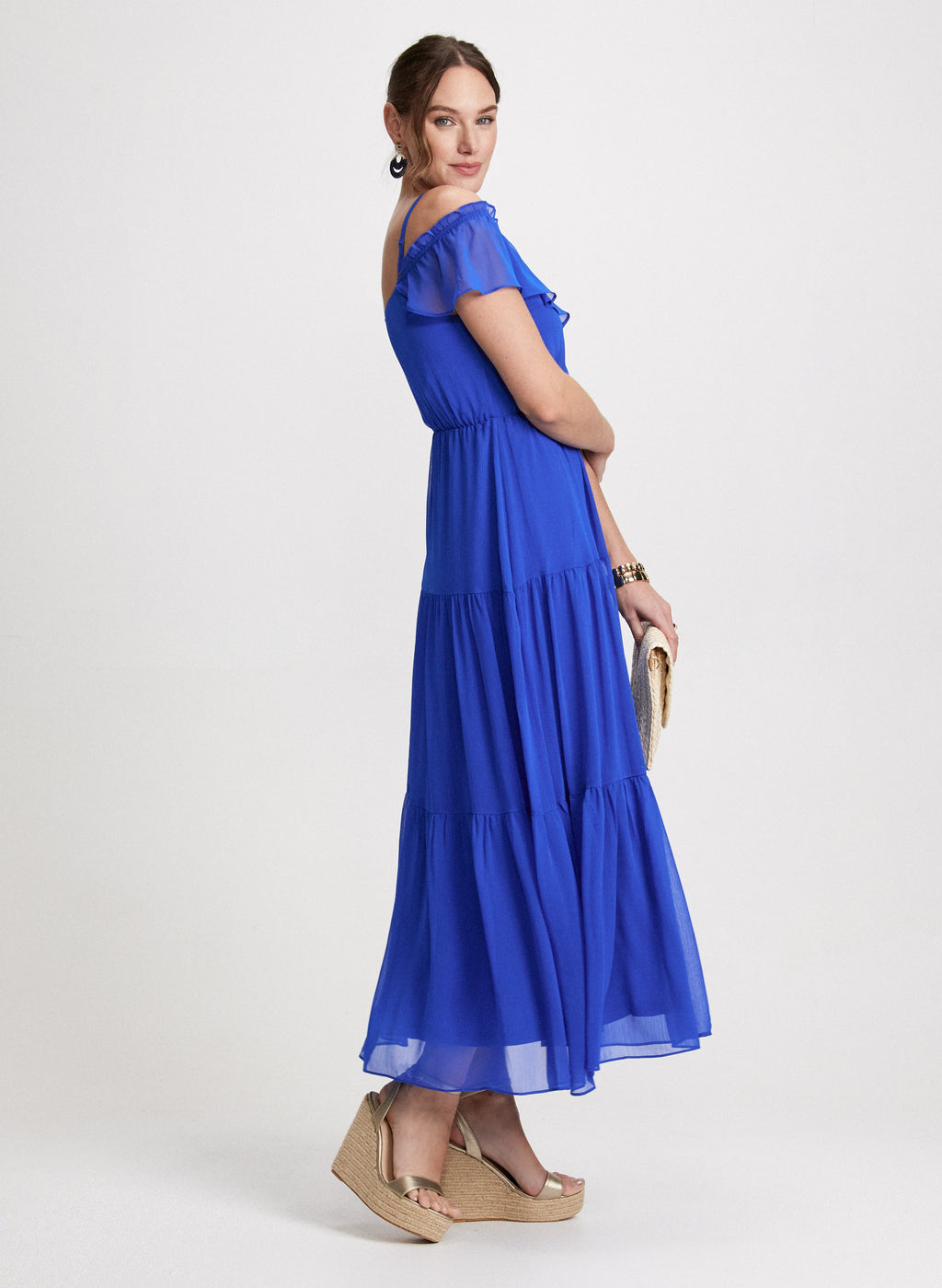 Cold Shoulder Tiered Dress