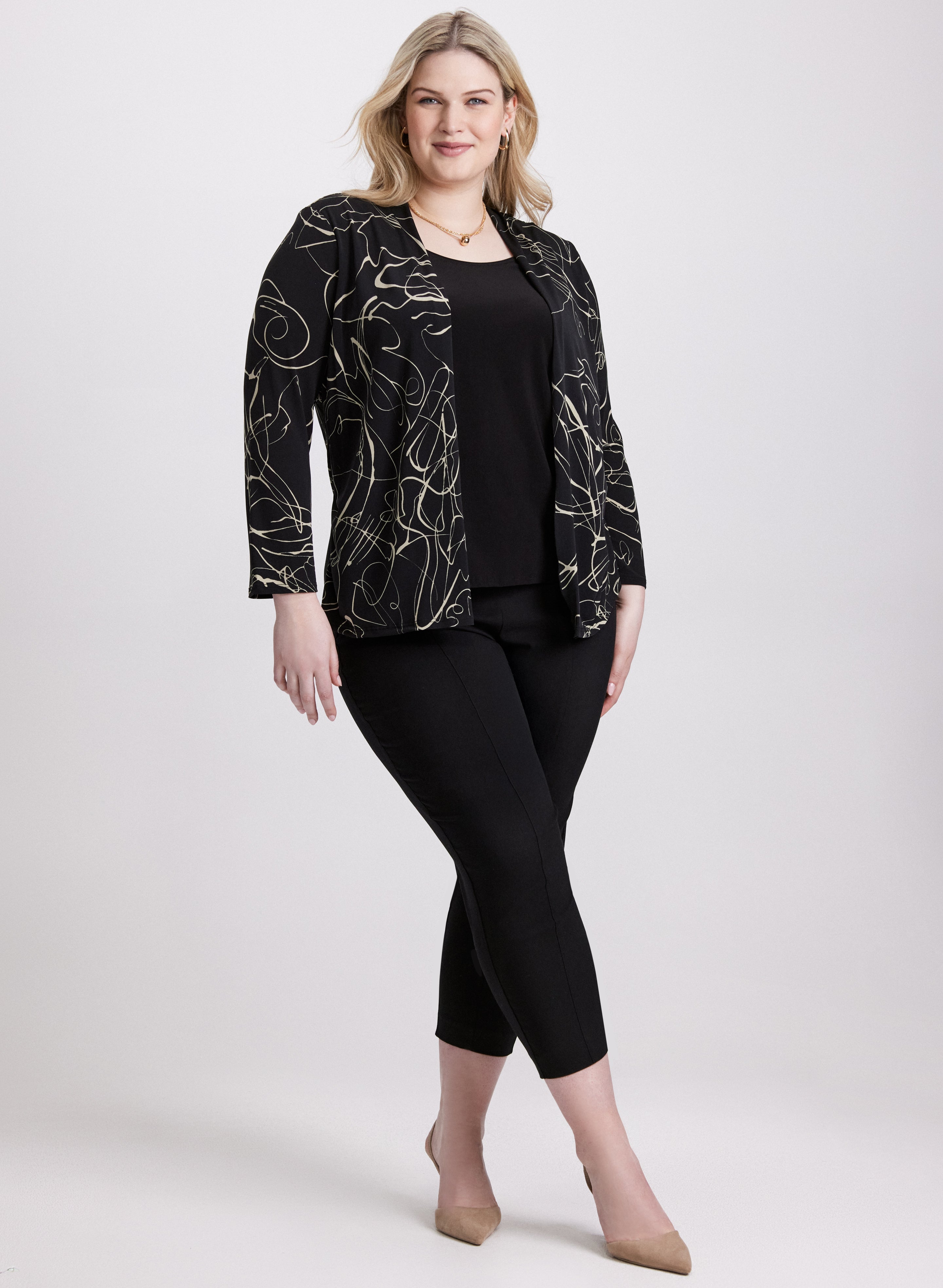 Abstract Layered Illusion Top