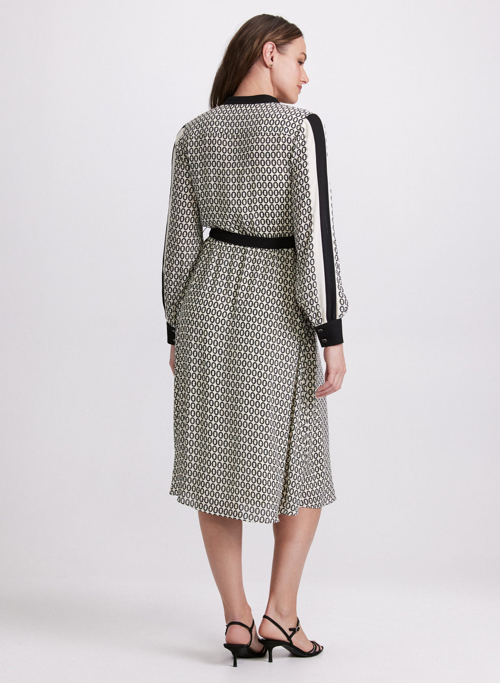 Contrast Geometric Print Dress