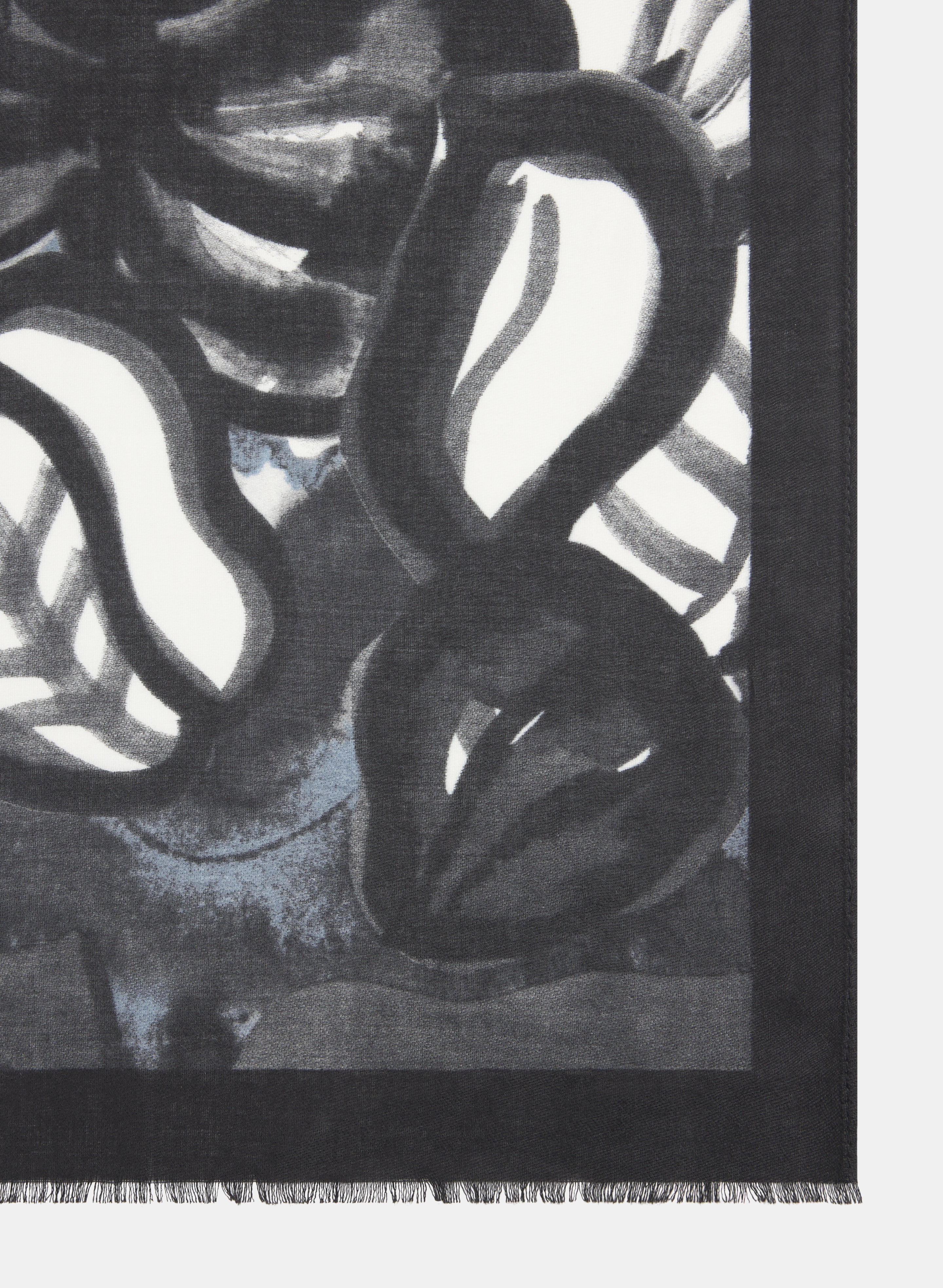 Abstract Leaf Print Scarf