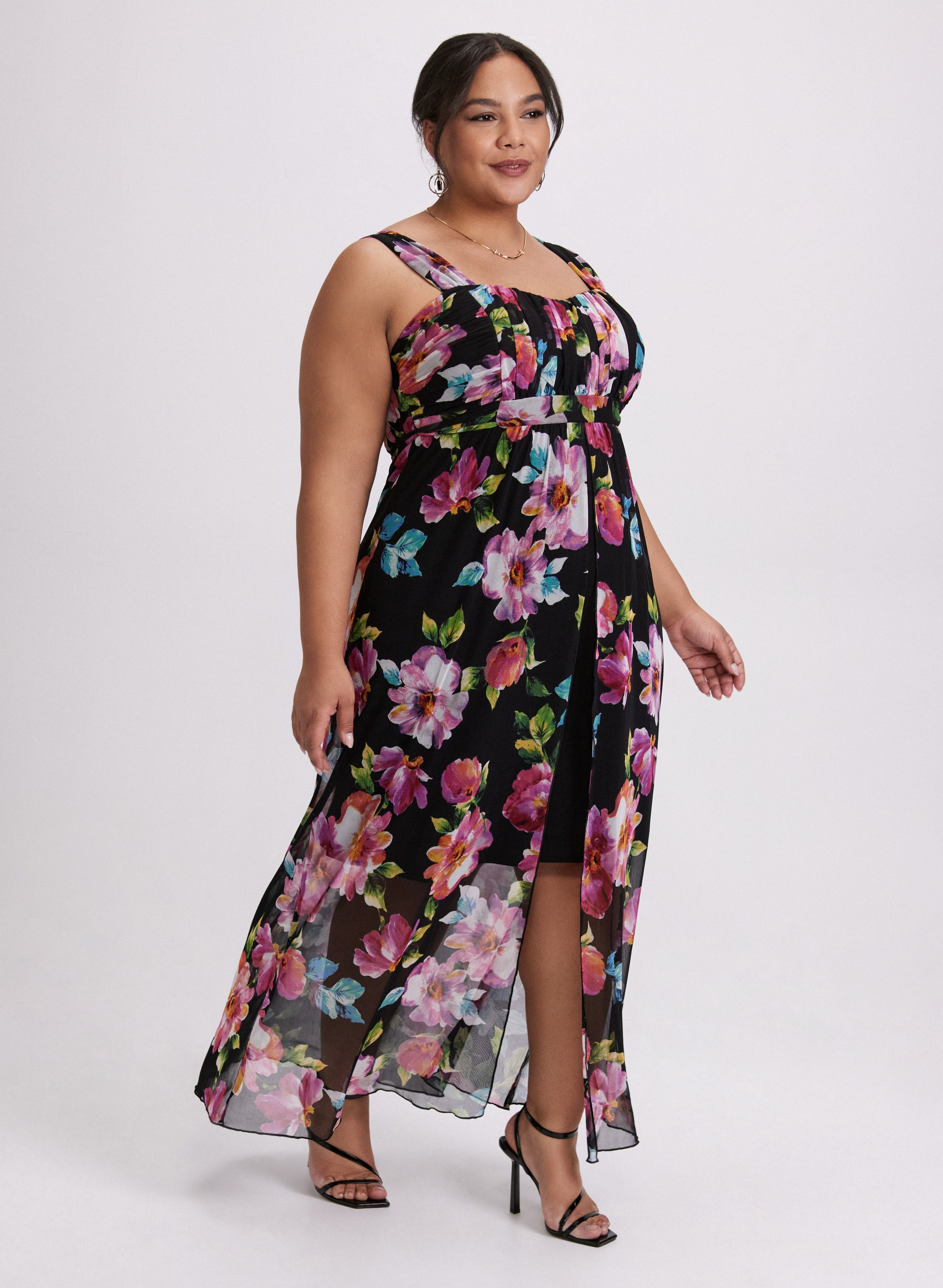 Chiffon Floral Maxi Dress