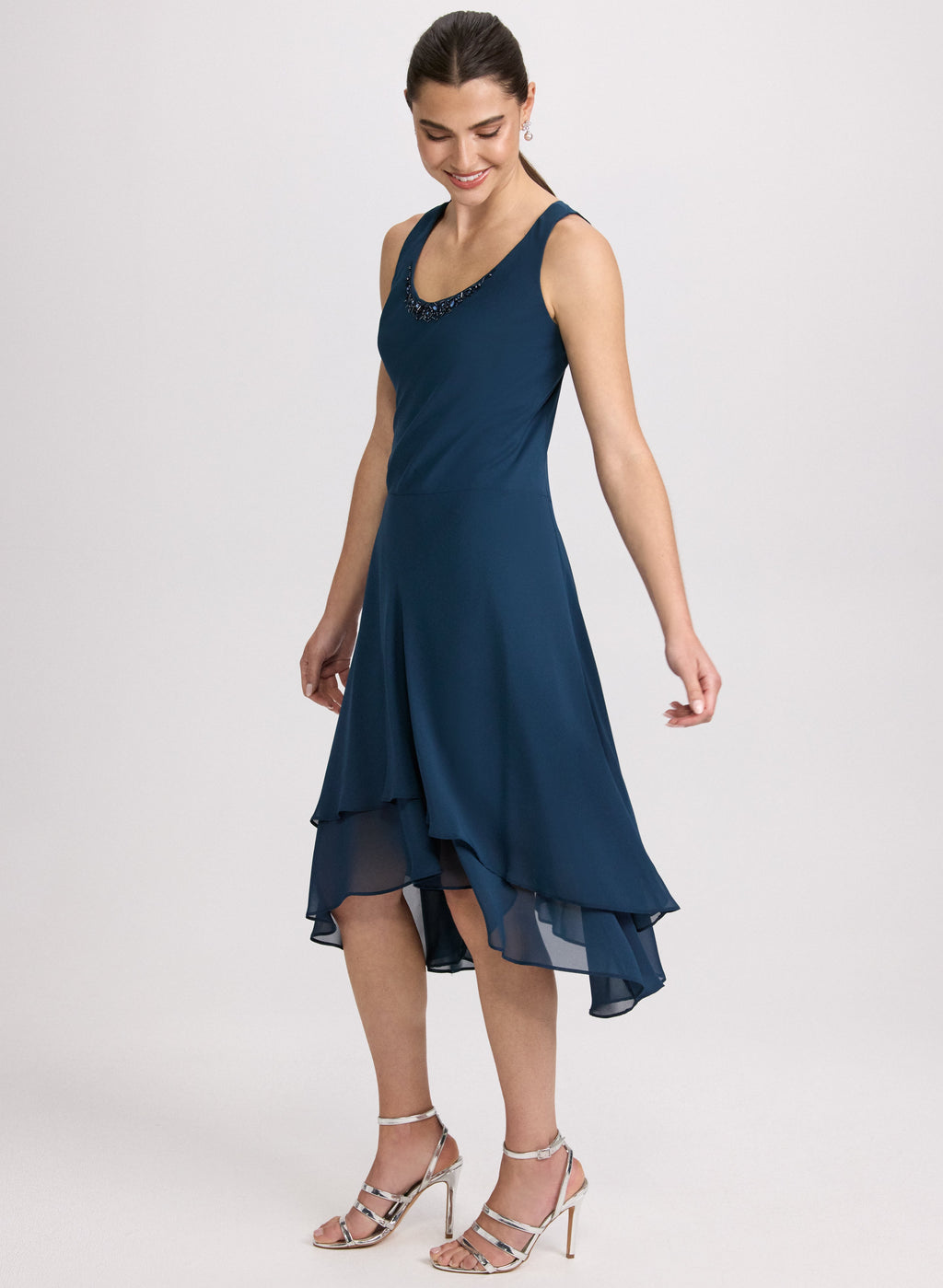 Chiffon Sequin Dress & Jacket Set