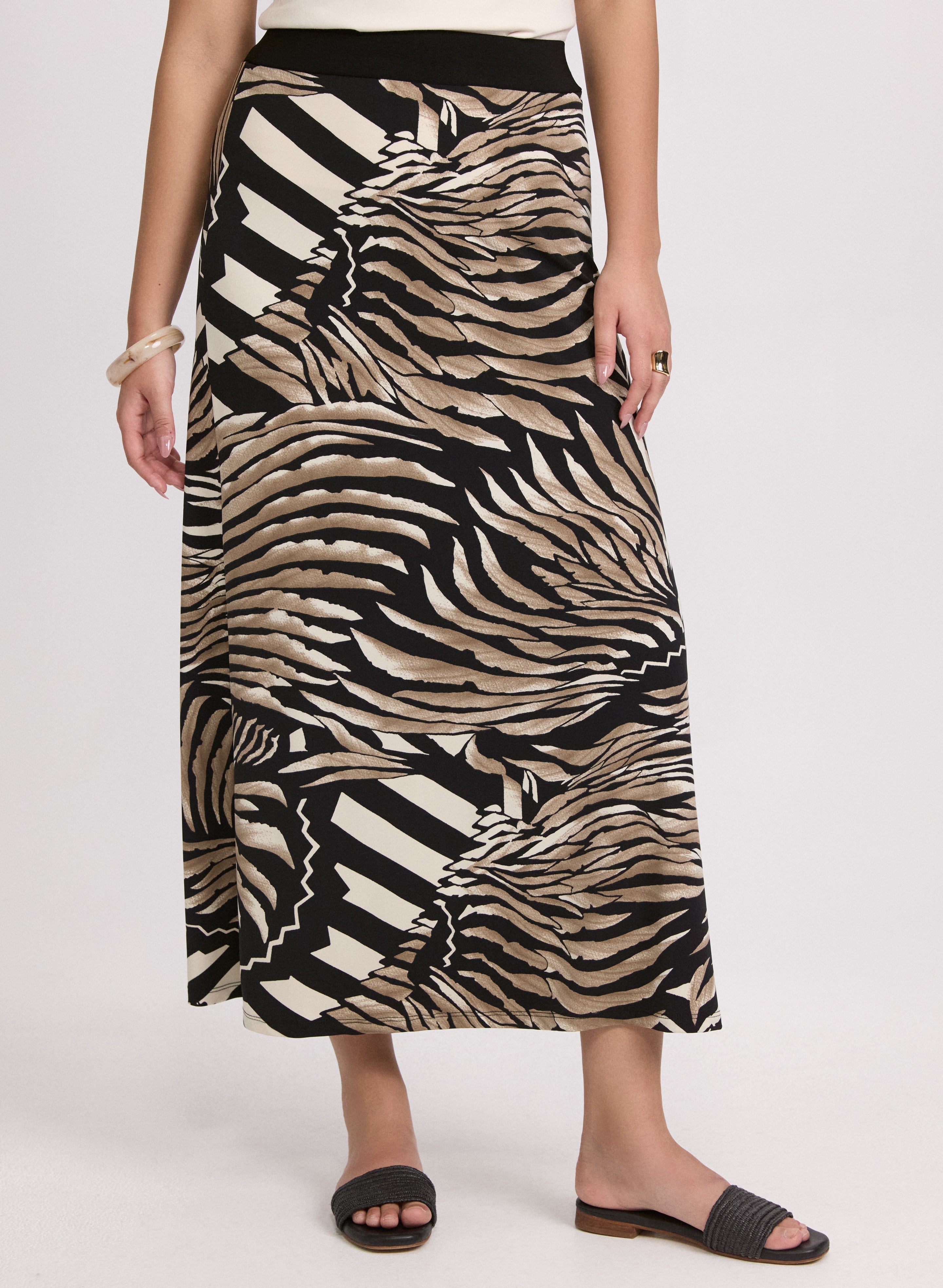 Abstract Maxi Skirt