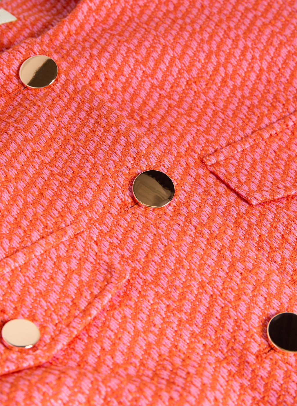 Collarless Bouclé Jacket