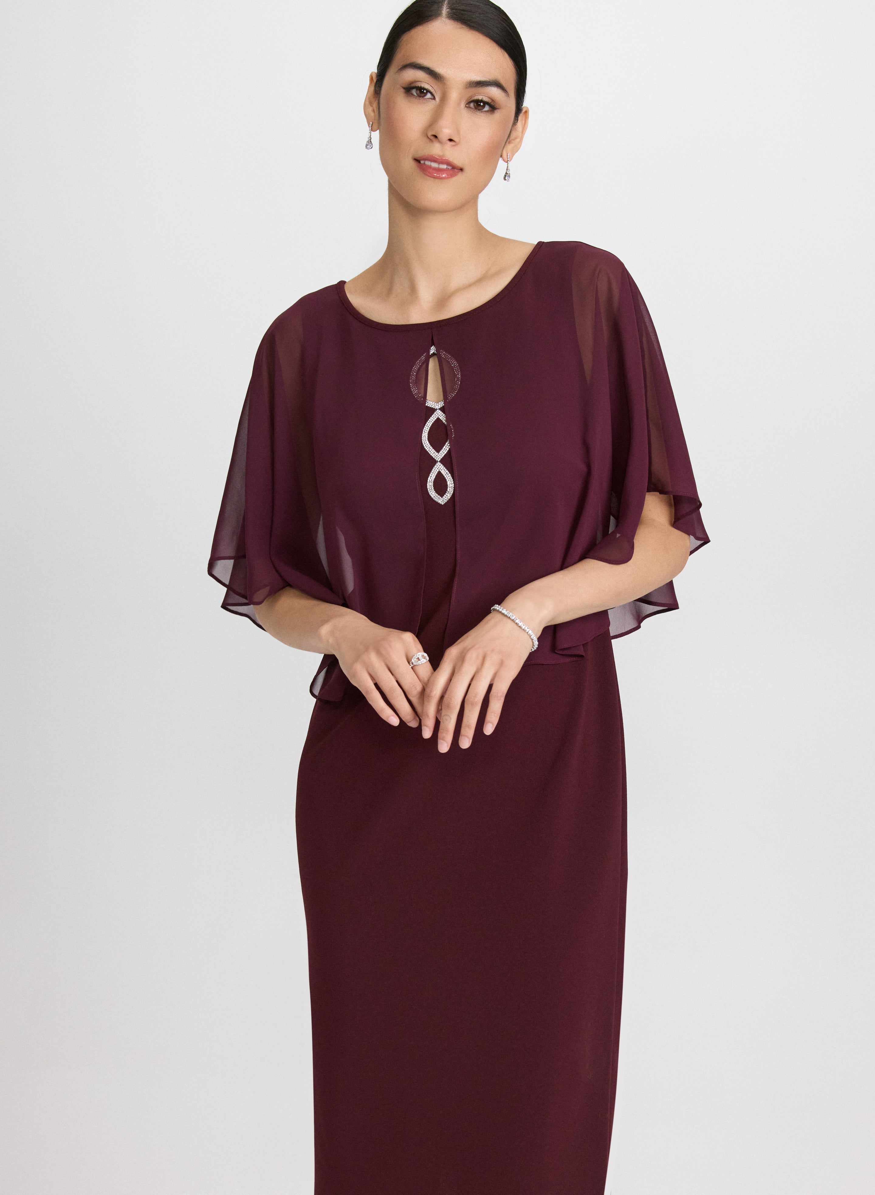 Capelet Overlay Dress