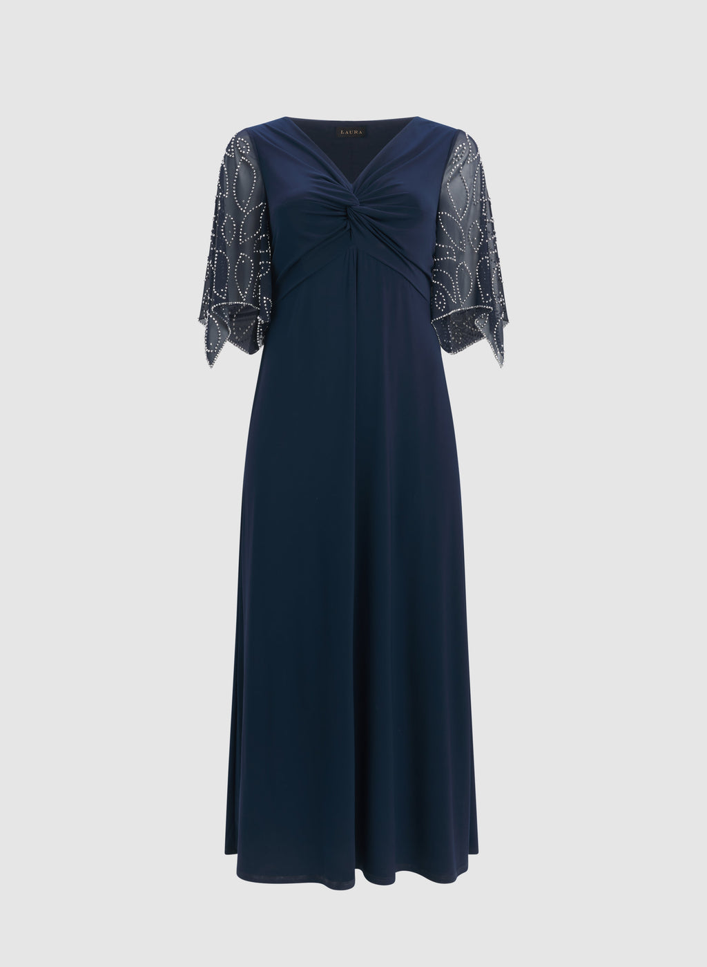 Beaded Flare Sleeve Dress