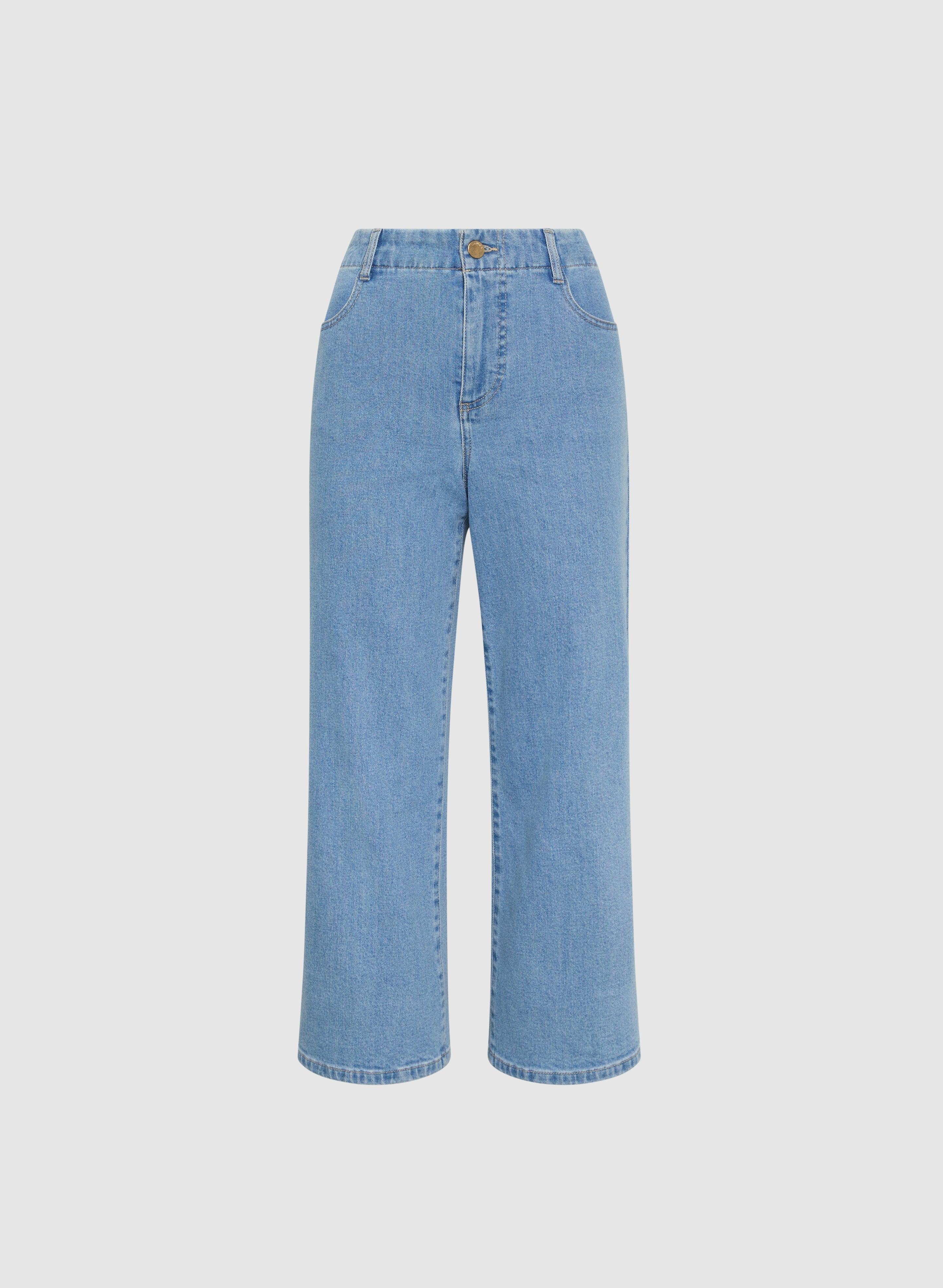 Cropped Wide-Leg Jeans