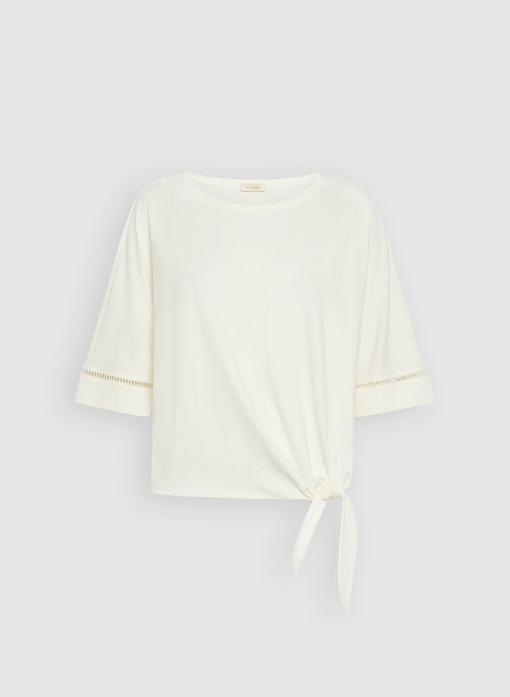 3/4 Sleeve Openwork Top