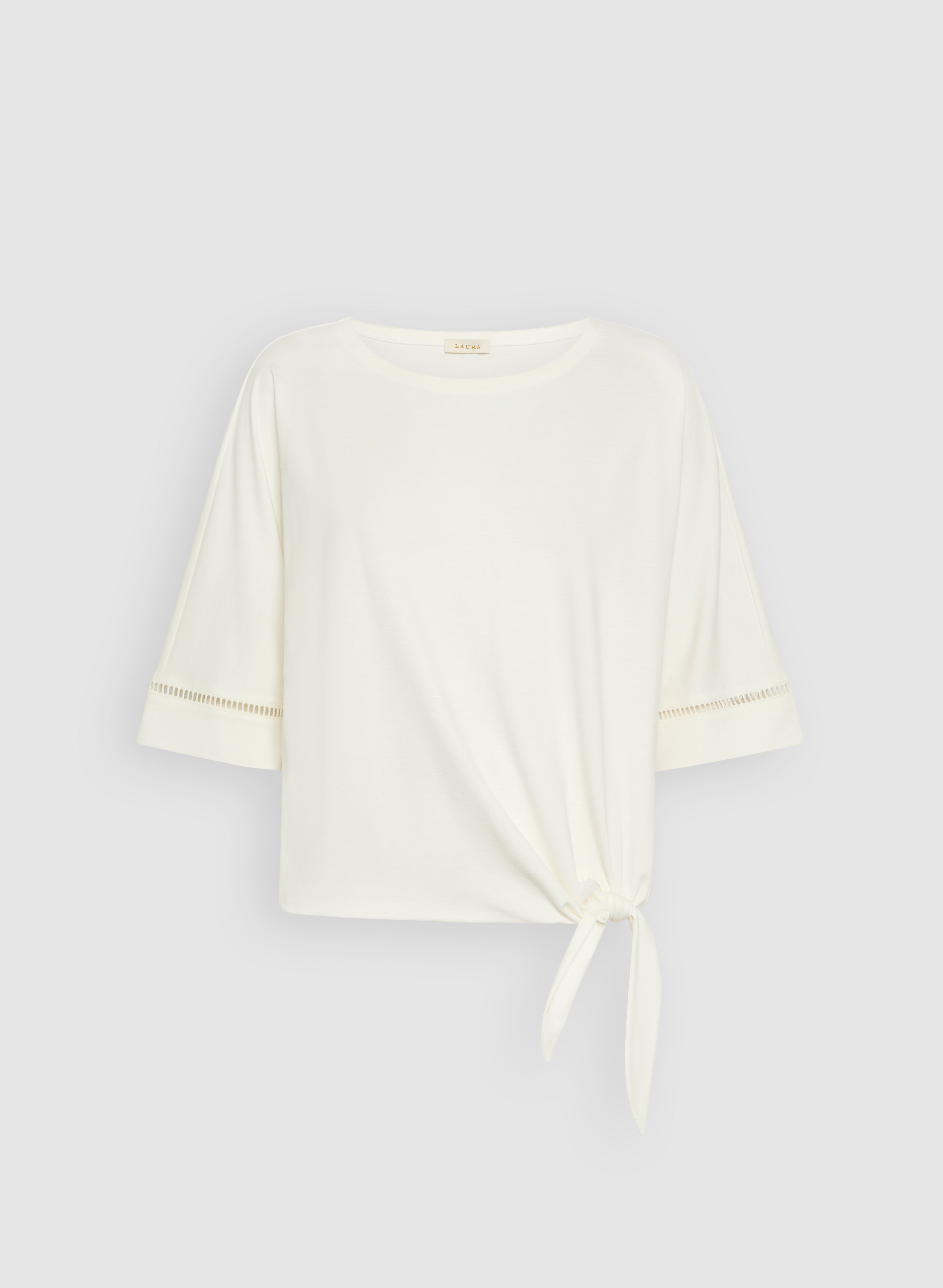 3/4 Sleeve Openwork Top