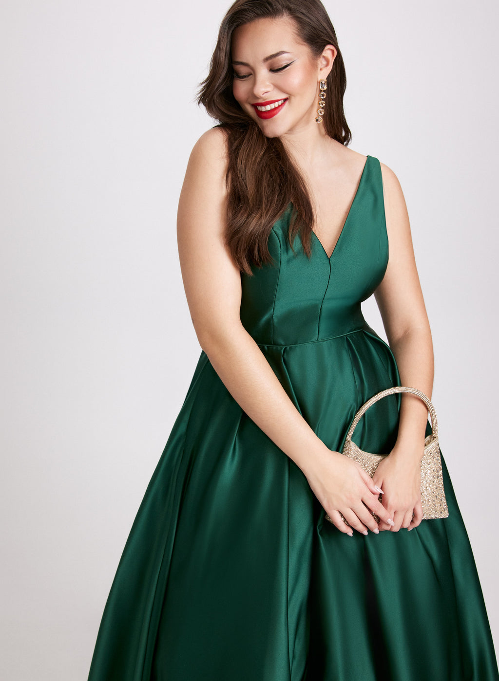 Asymmetric V-Neck Dress