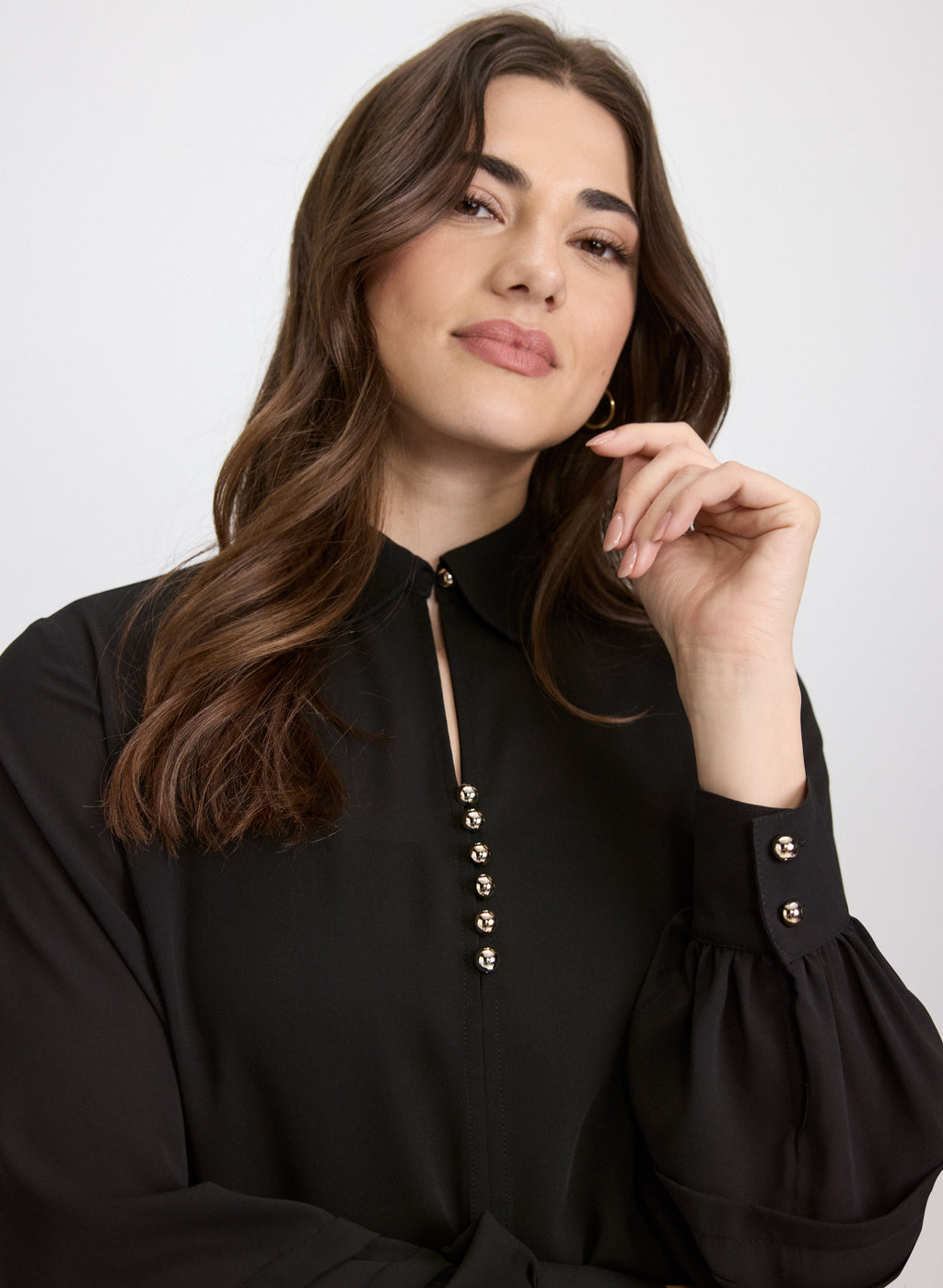 Button Detail Blouse