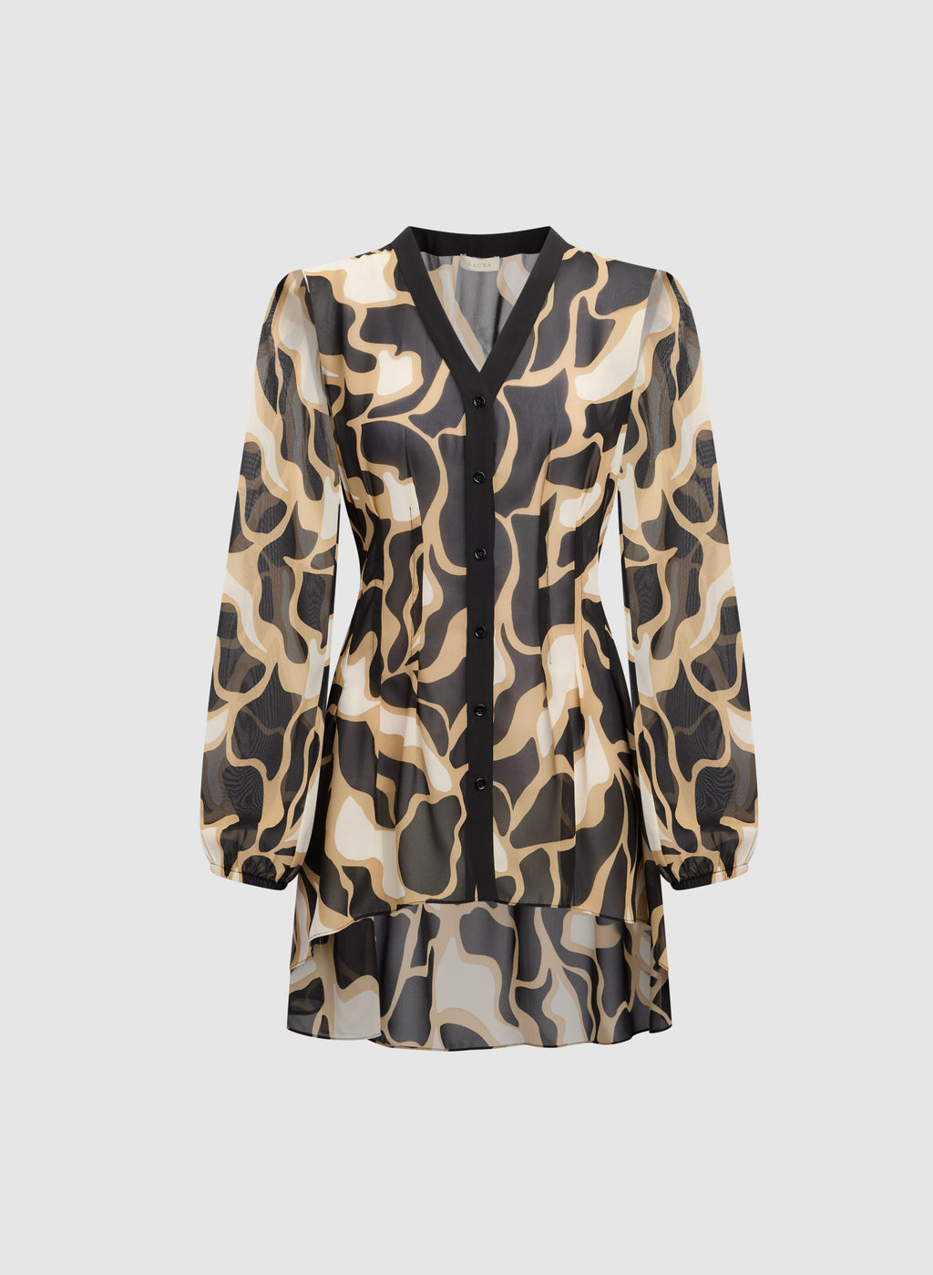 Abstract Chiffon Blouse