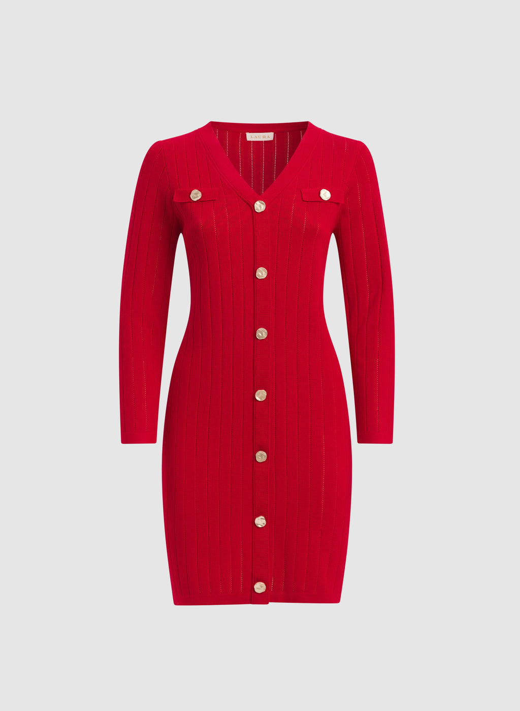 Button-Down Sweater Dress