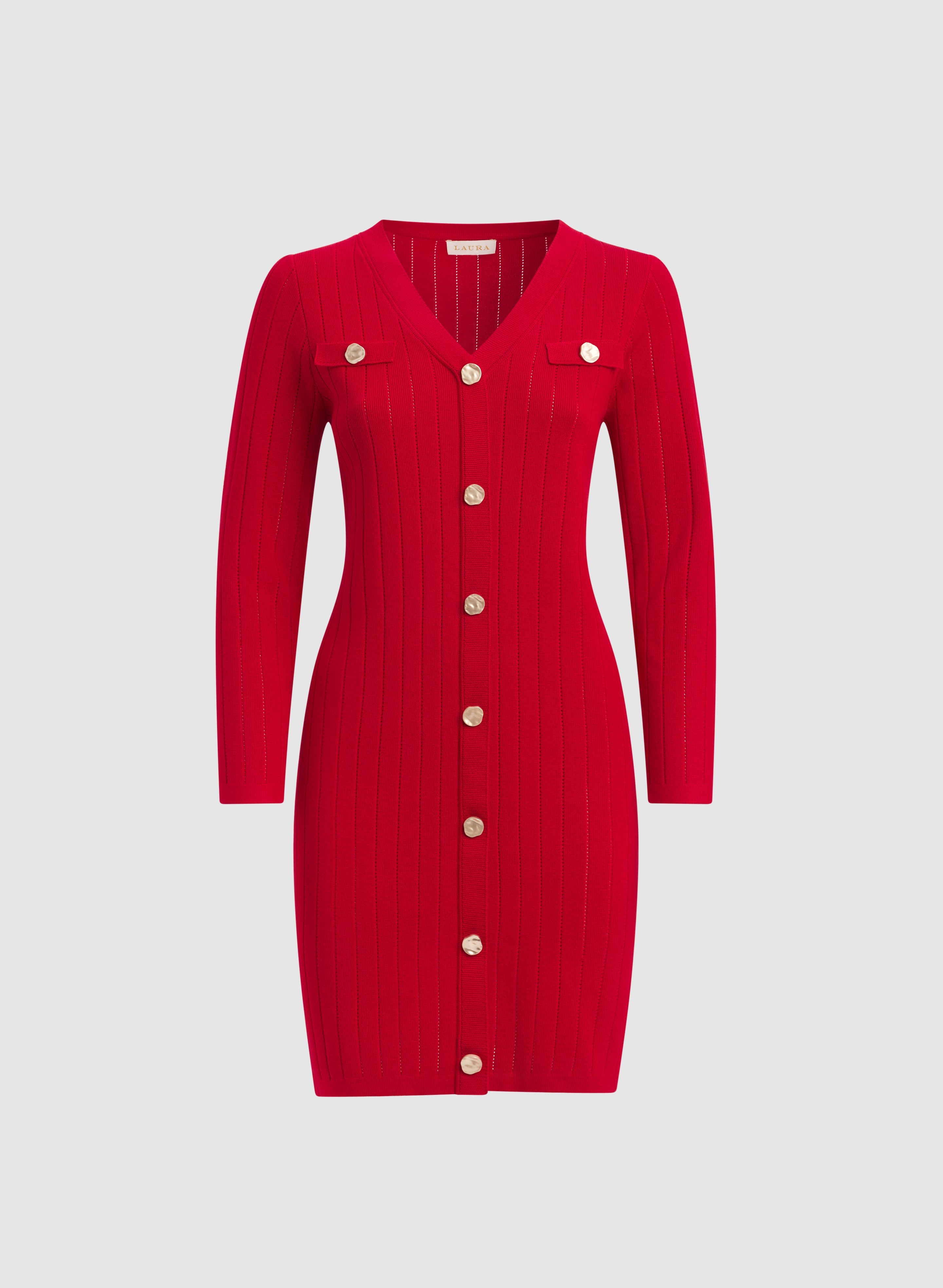 Button-Down Sweater Dress