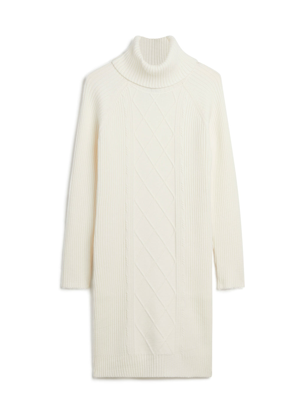 Argyle Turtleneck Sweater Dress