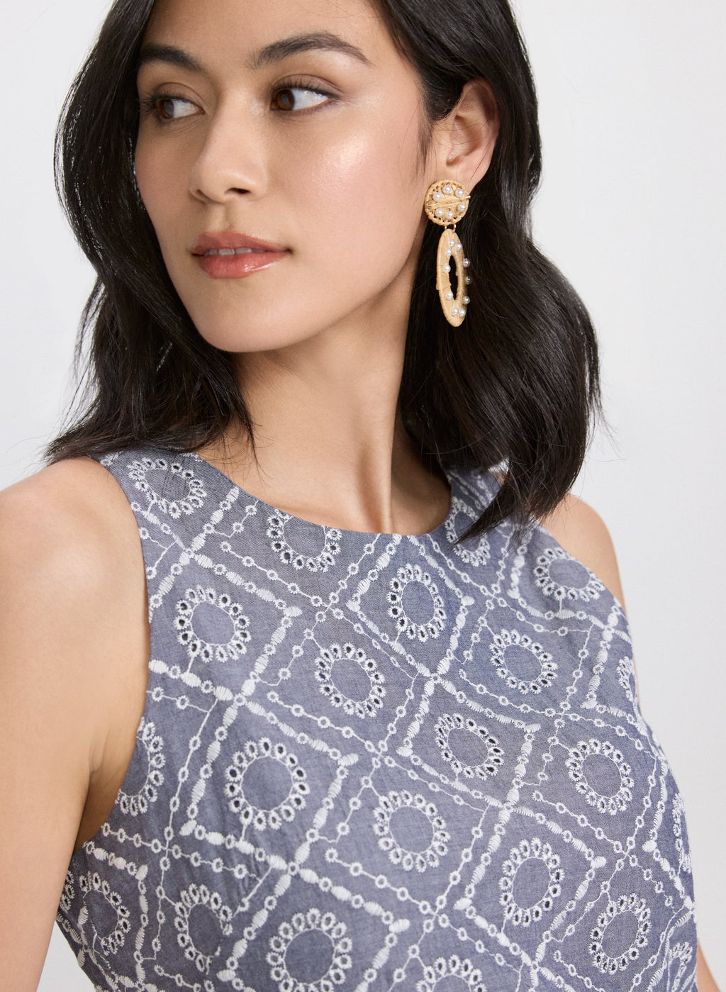 Cotton Eyelet Embroidered Dress