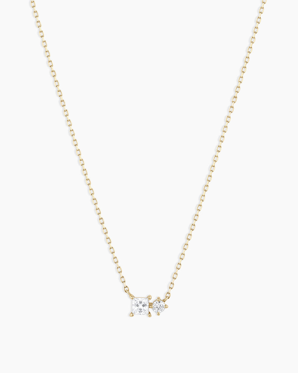 Diamond and White Sapphire Necklace