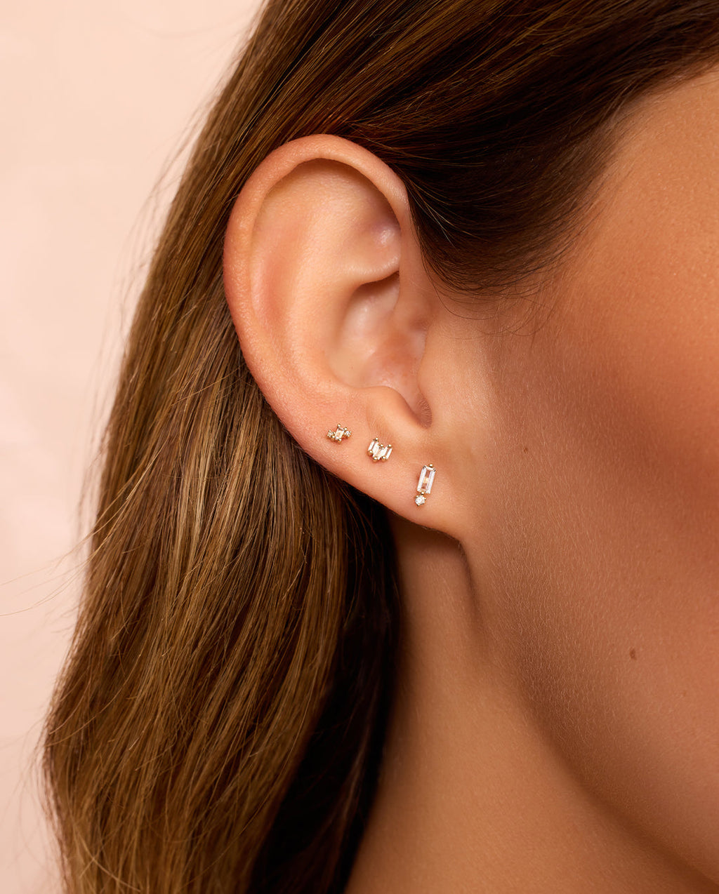 Diamond and White Sapphire Amara Cluster Studs