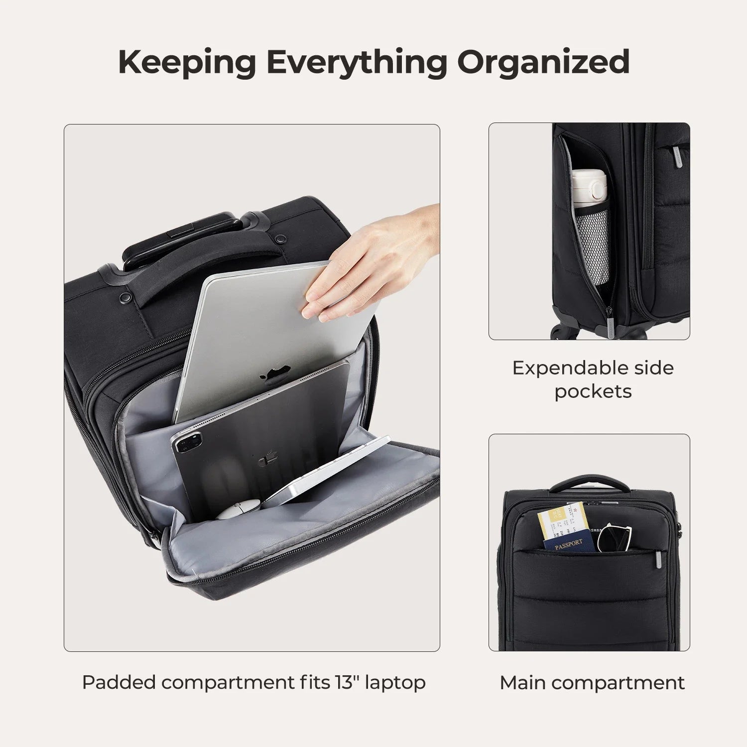 Bagsmart 16 Personal Item Carry on Luggage