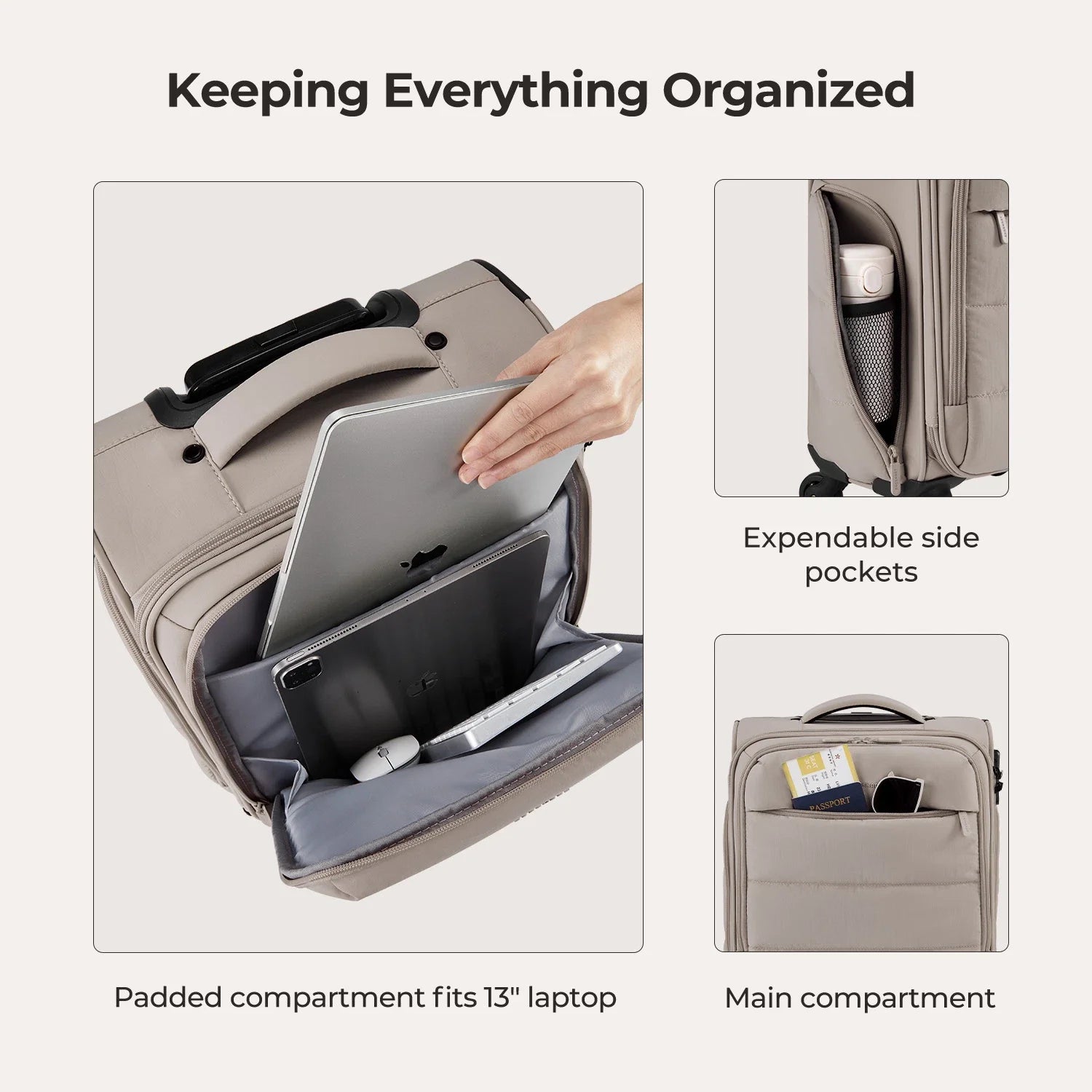 Bagsmart 16 Personal Item Carry on Luggage