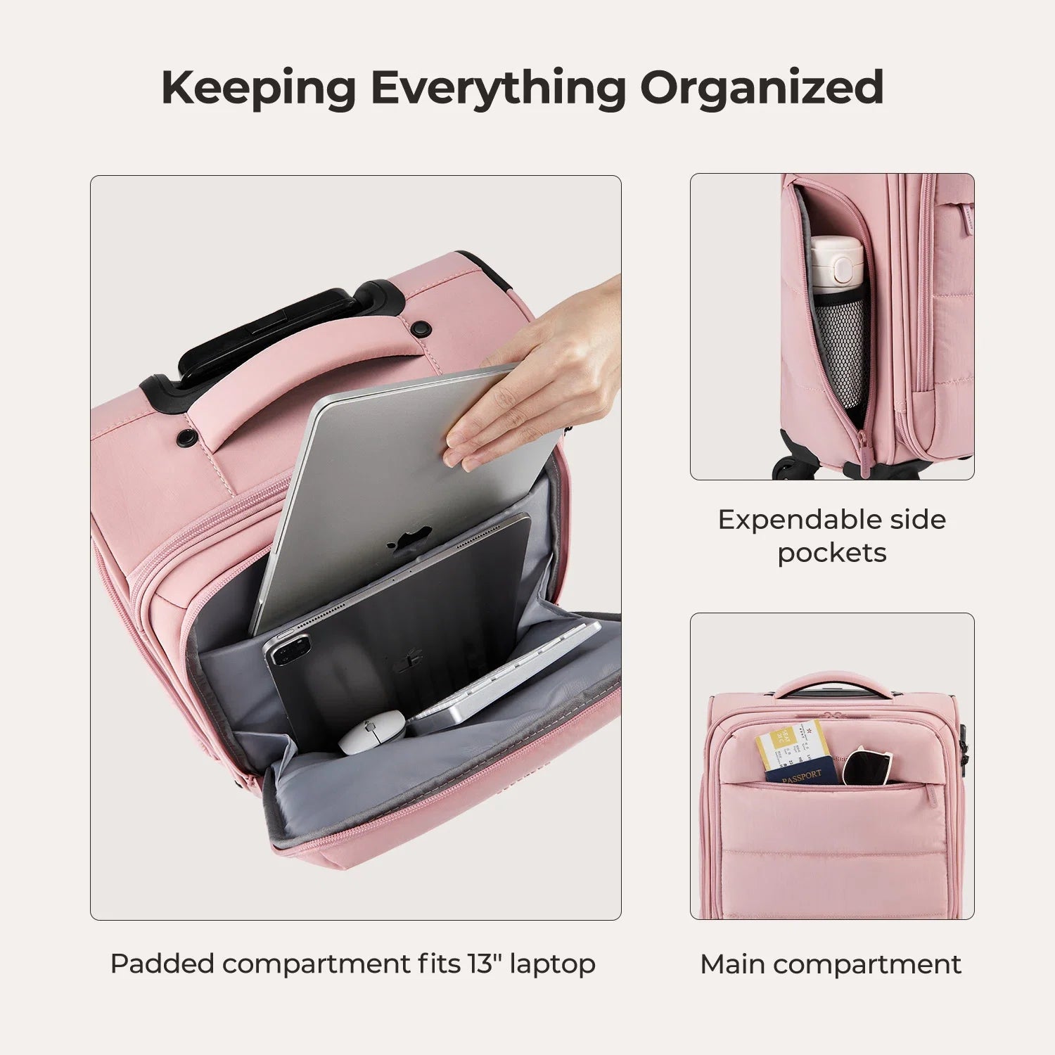 Bagsmart 16 Personal Item Carry on Luggage