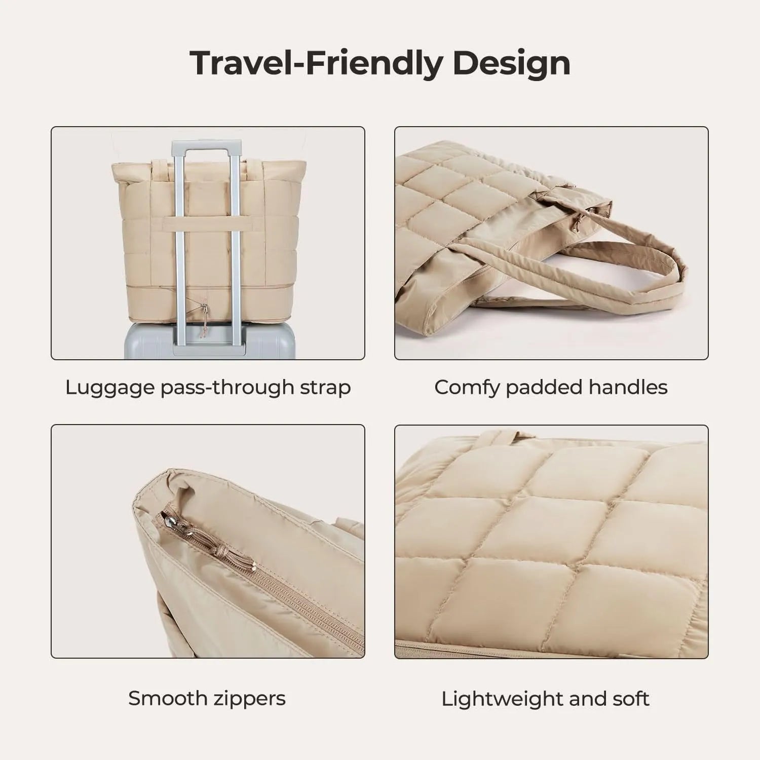 Bubble 22L-28L Expandable Puffer Travel Tote Bag