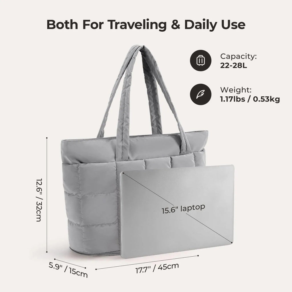 Bubble 22L-28L Expandable Puffer Travel Tote Bag