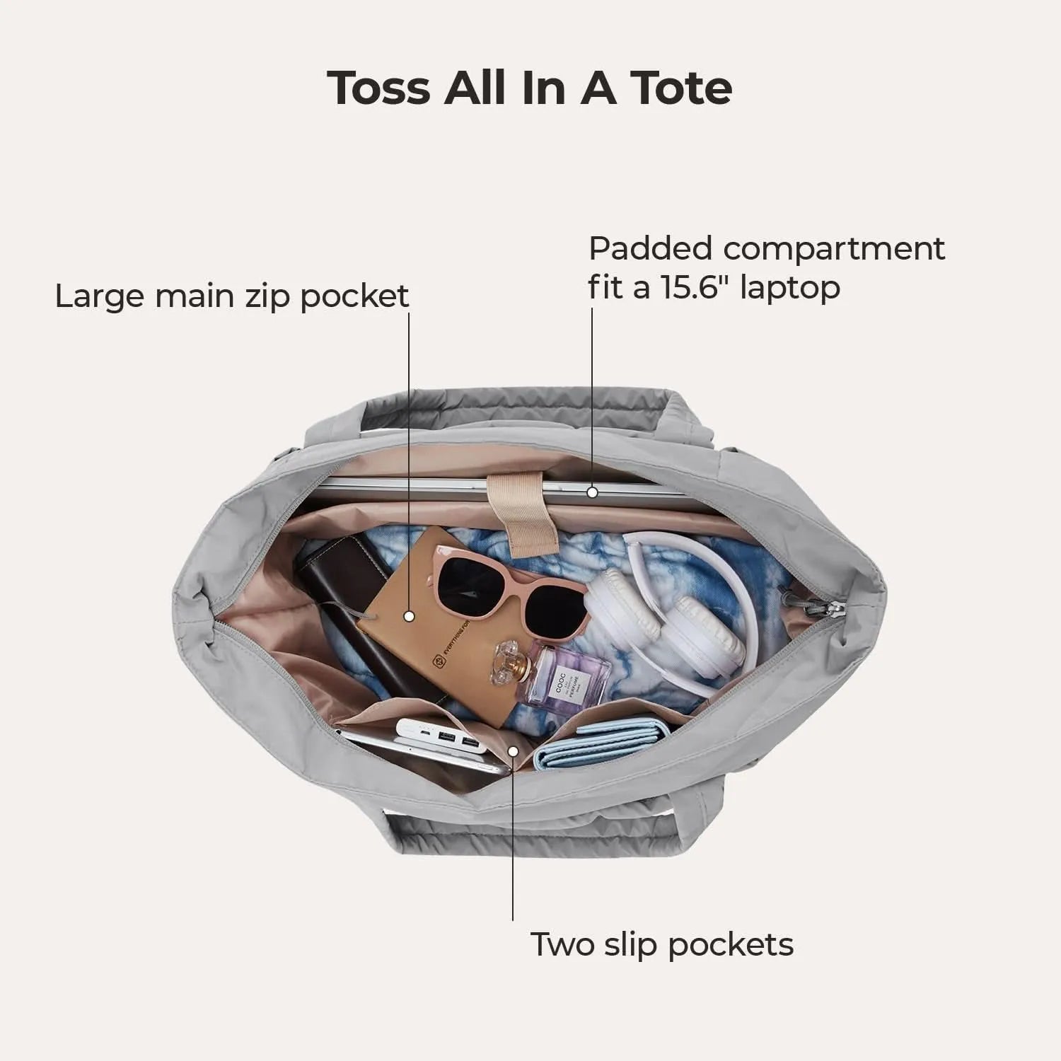 Bubble 22L-28L Expandable Puffer Travel Tote Bag