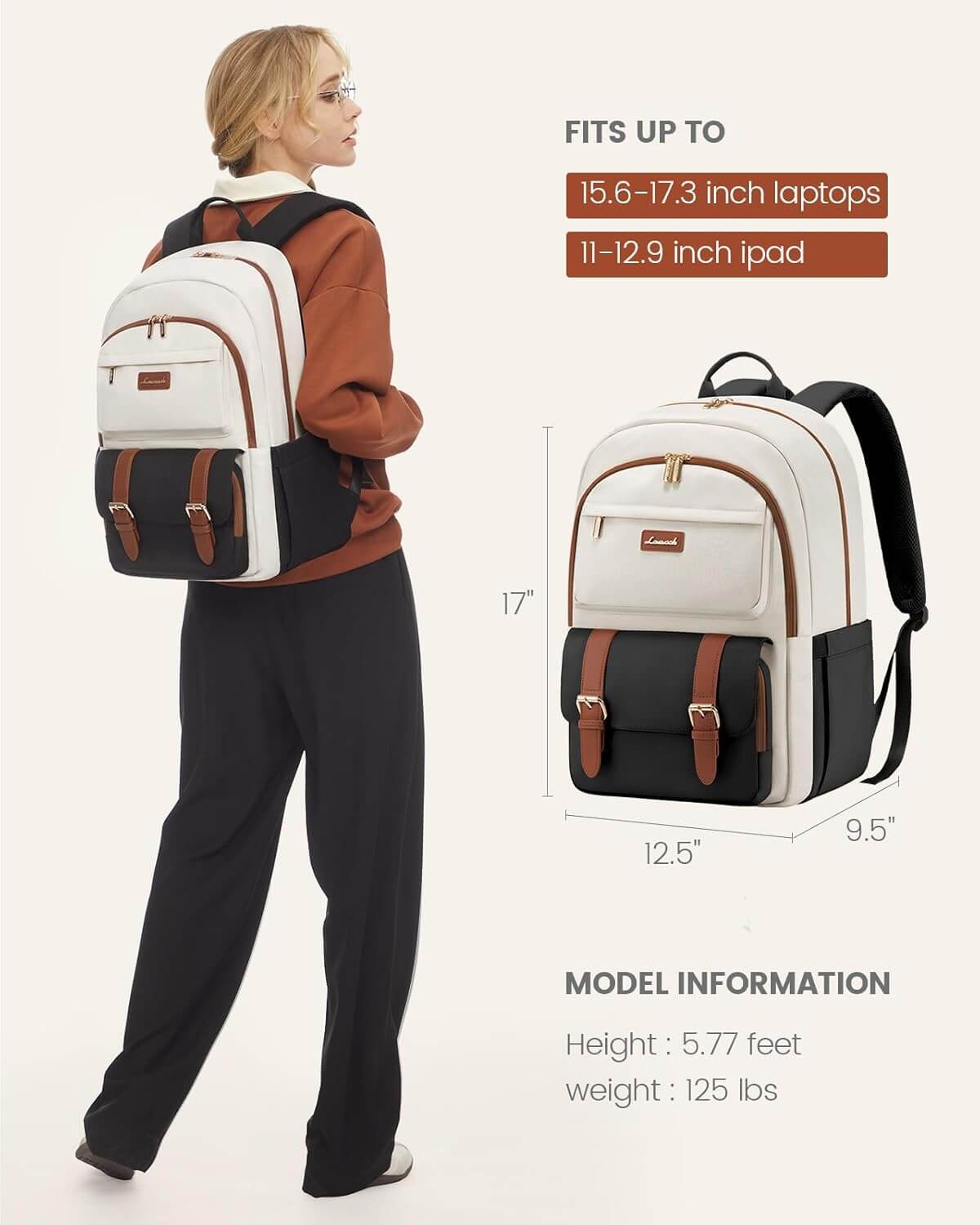 College Laptop Backpack, 15.6 17.3