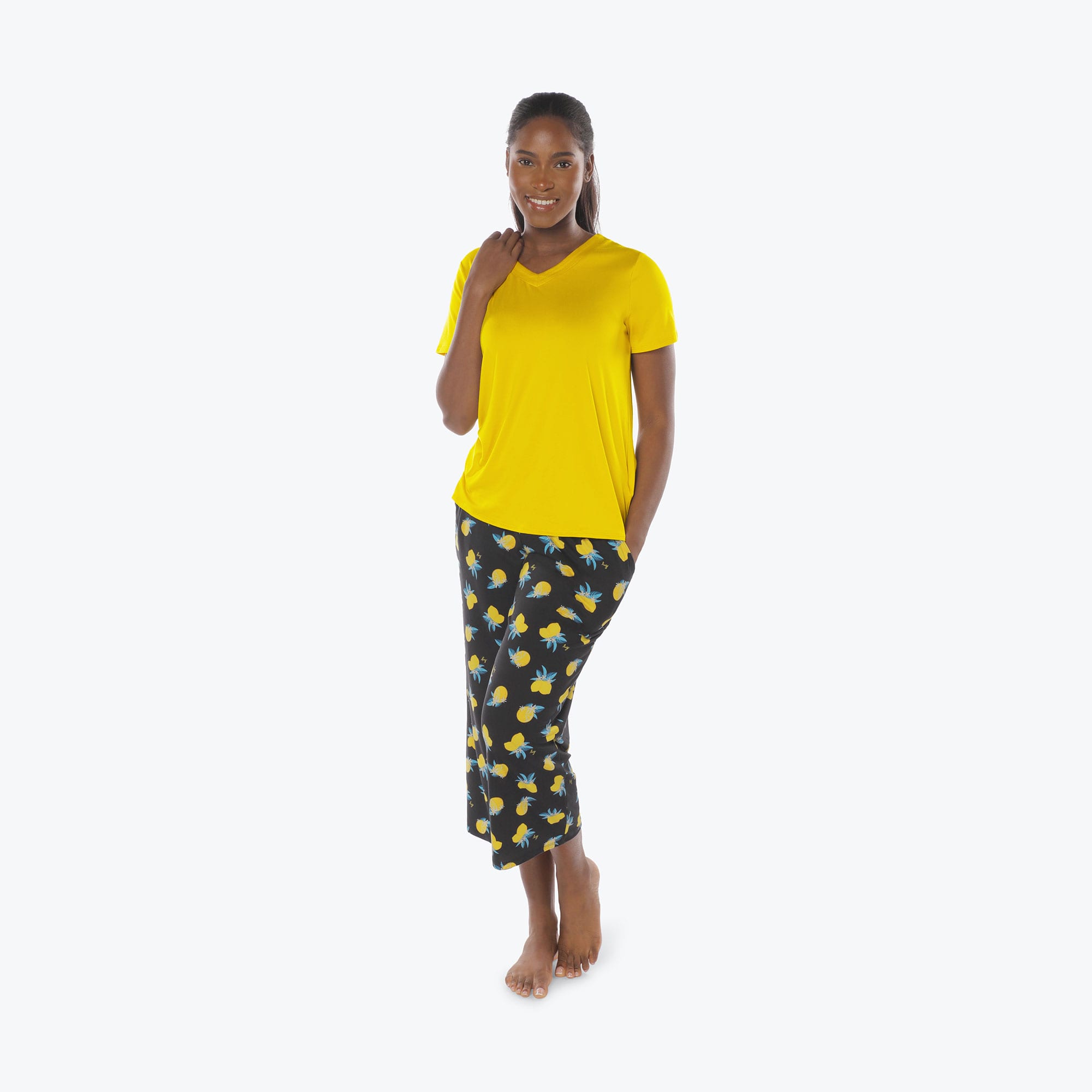 Boomerang Relaxed Tee & Cropped Pants Set
