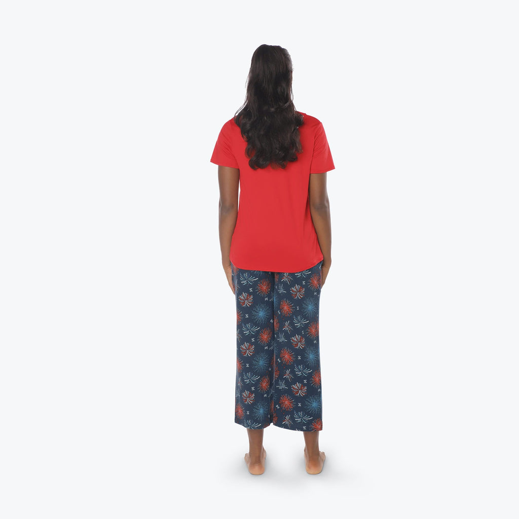 Boomerang Relaxed Tee & Cropped Pants Set