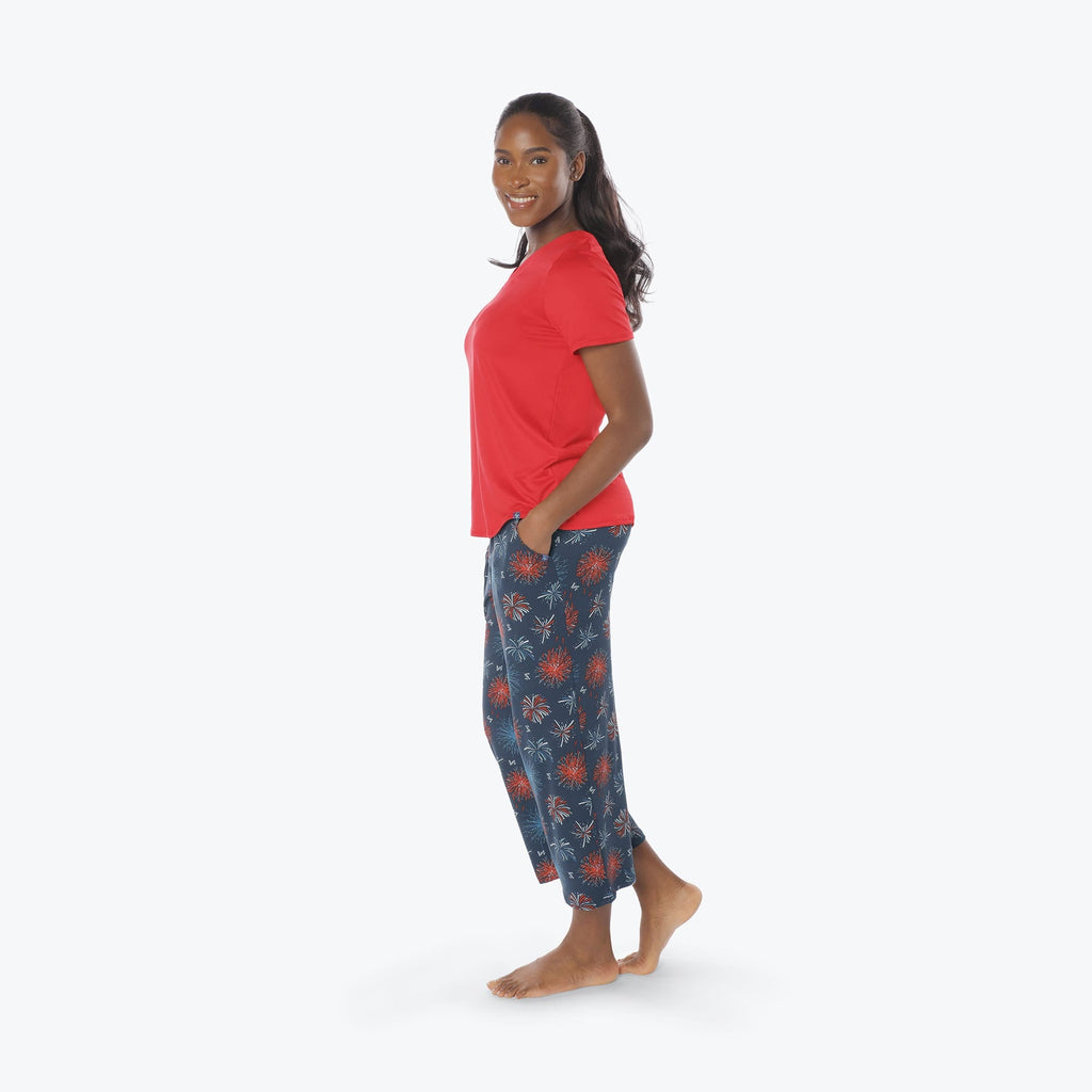Boomerang Relaxed Tee & Cropped Pants Set