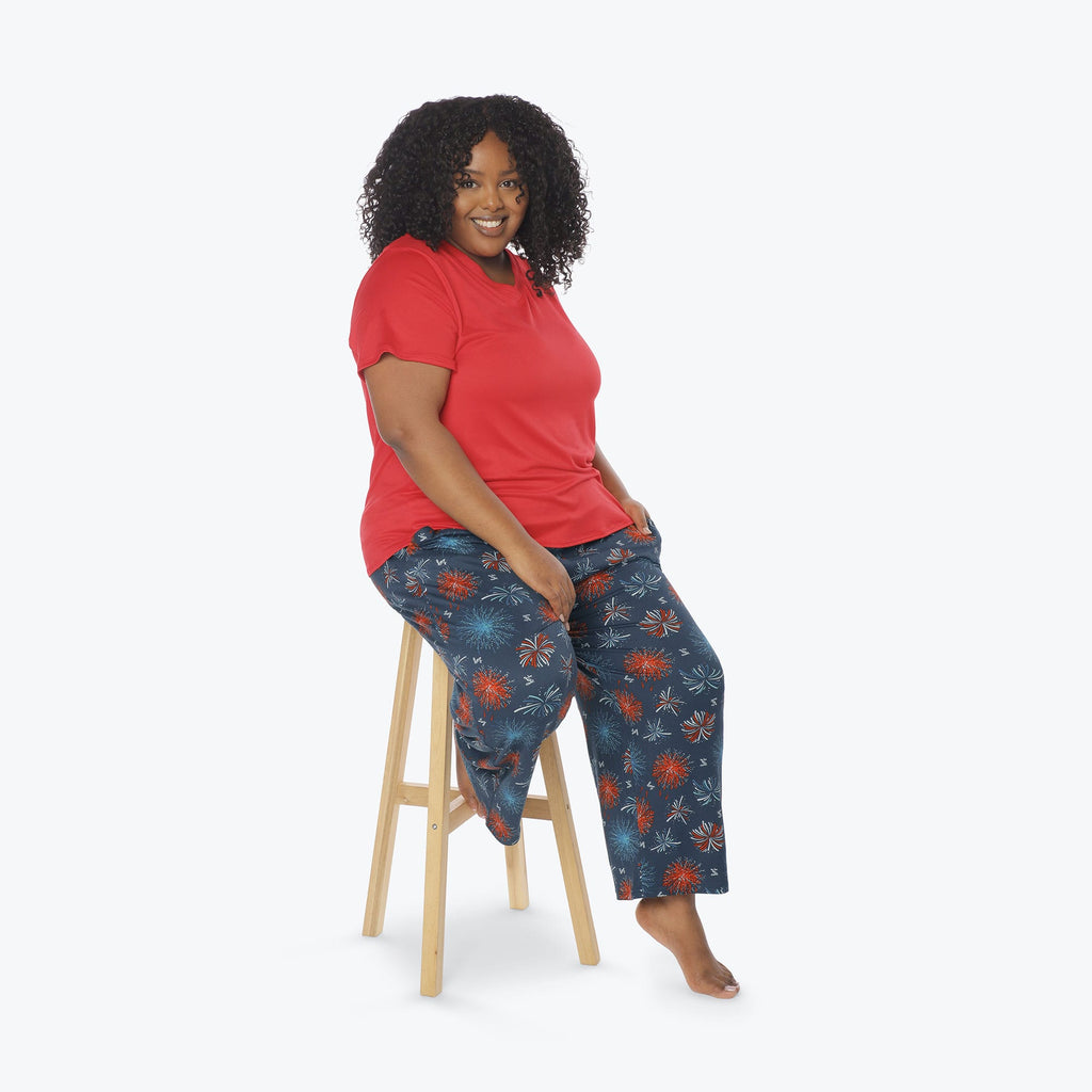 Boomerang Relaxed Tee & Cropped Pants Set