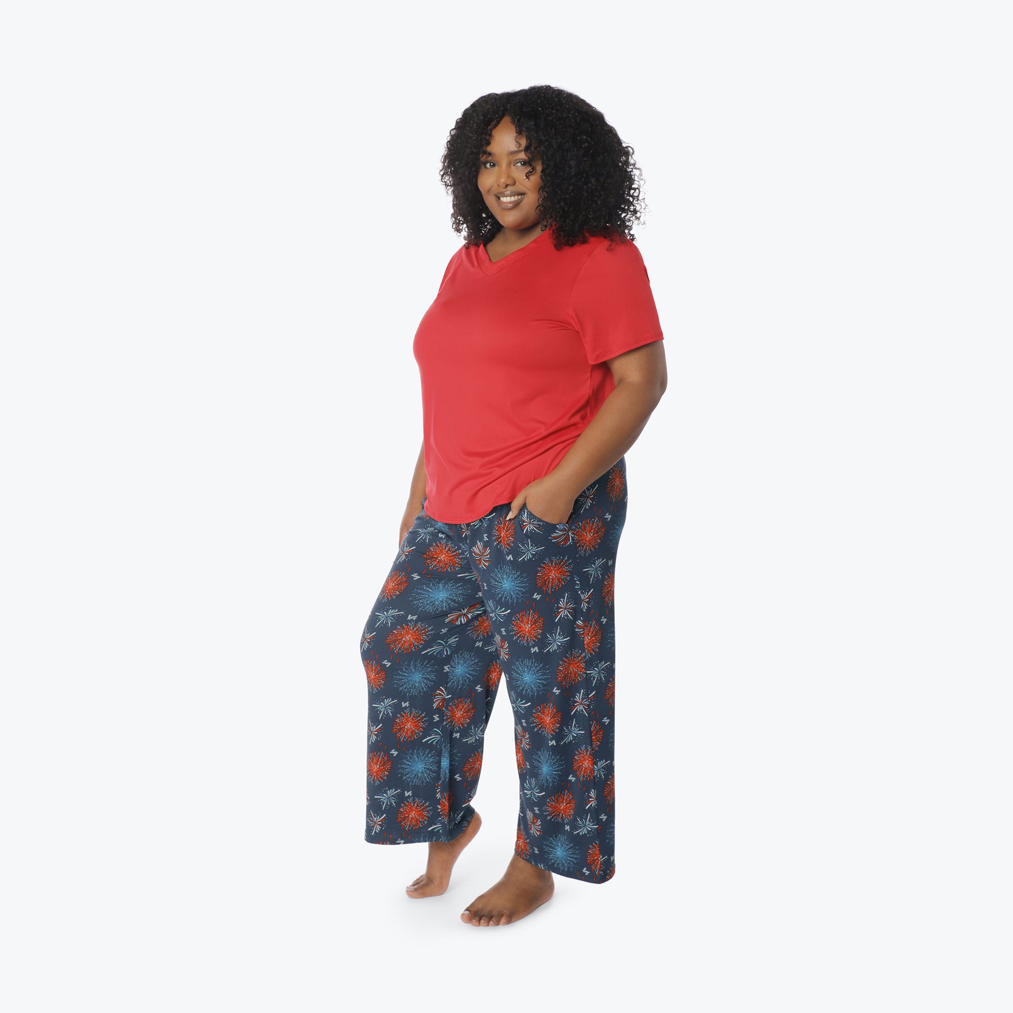 Boomerang Relaxed Tee & Cropped Pants Set